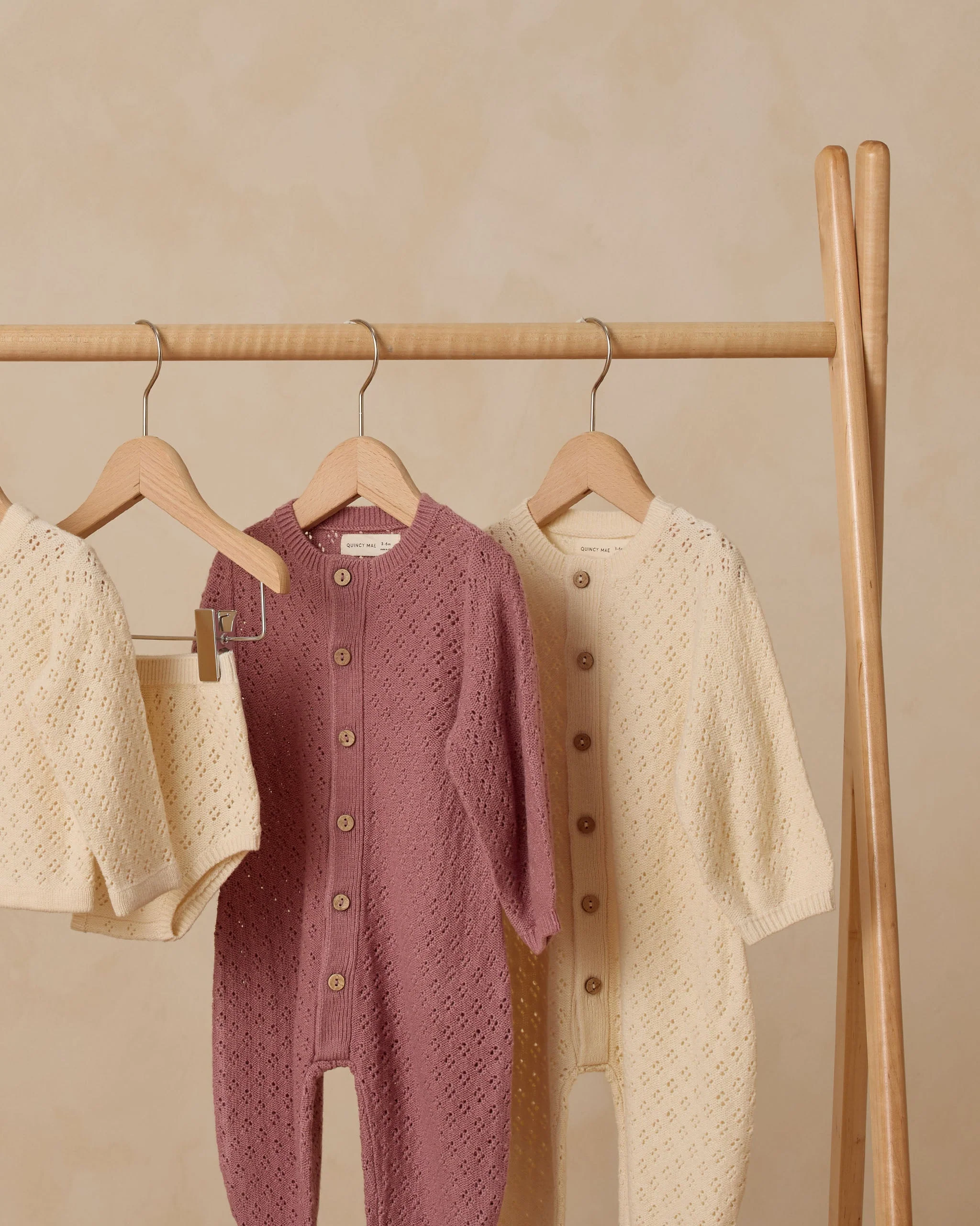 Long Sleeve Bubble Romper || Natural - Image 7