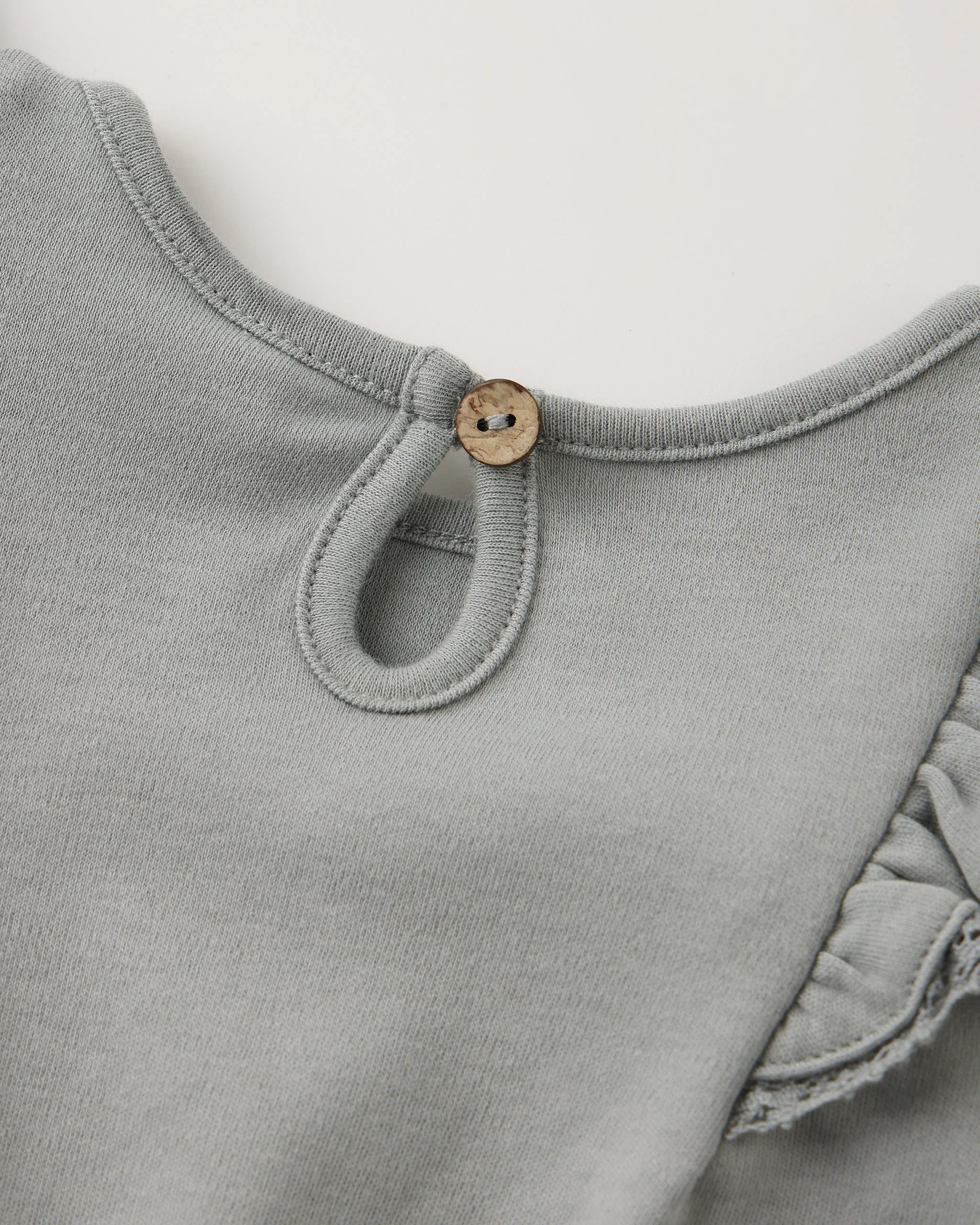 Long Sleeve Flutter Dress || Steel Blue - Image 5