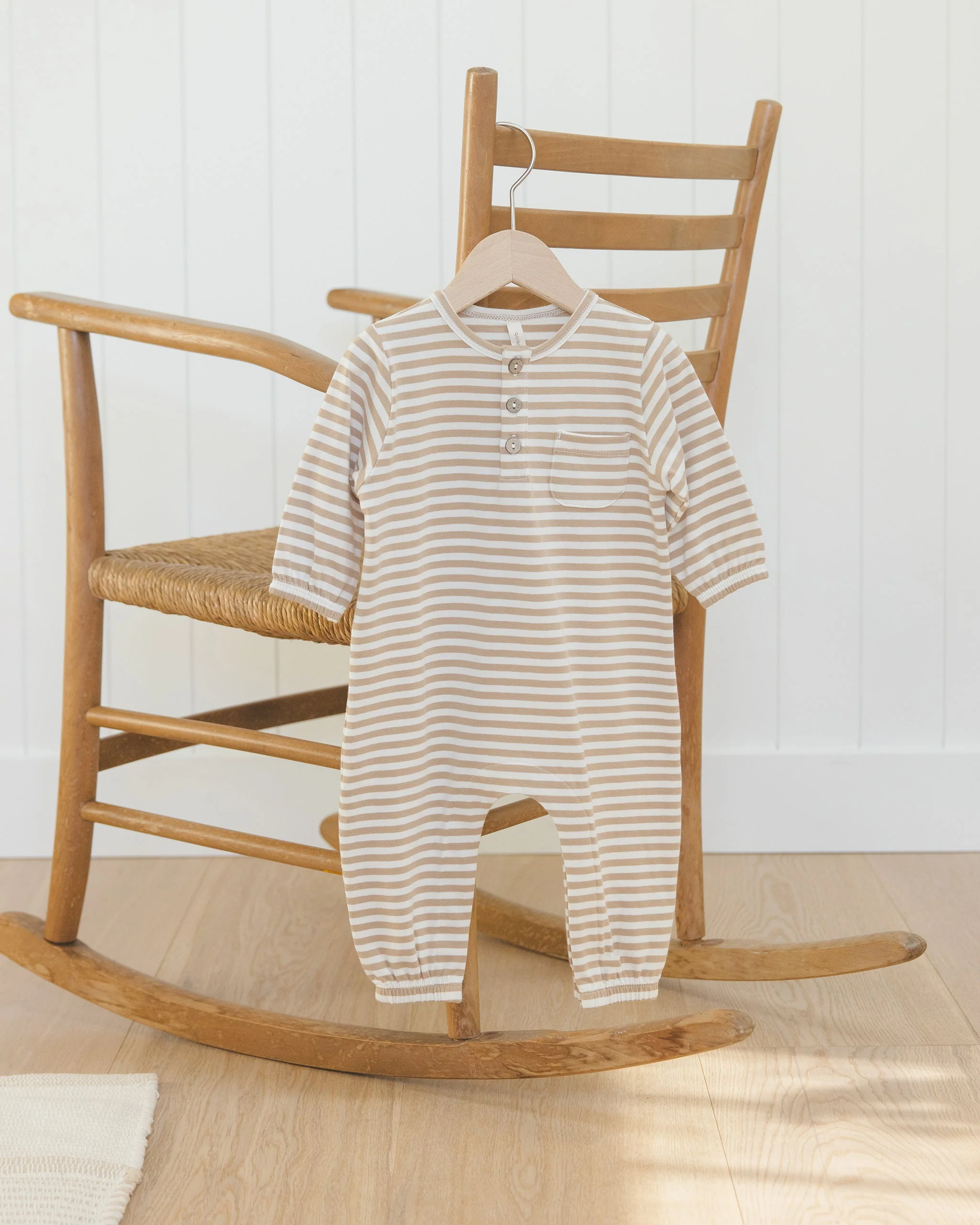Long Sleeve Pocket Jumpsuit || Gold Stripe - Image 3