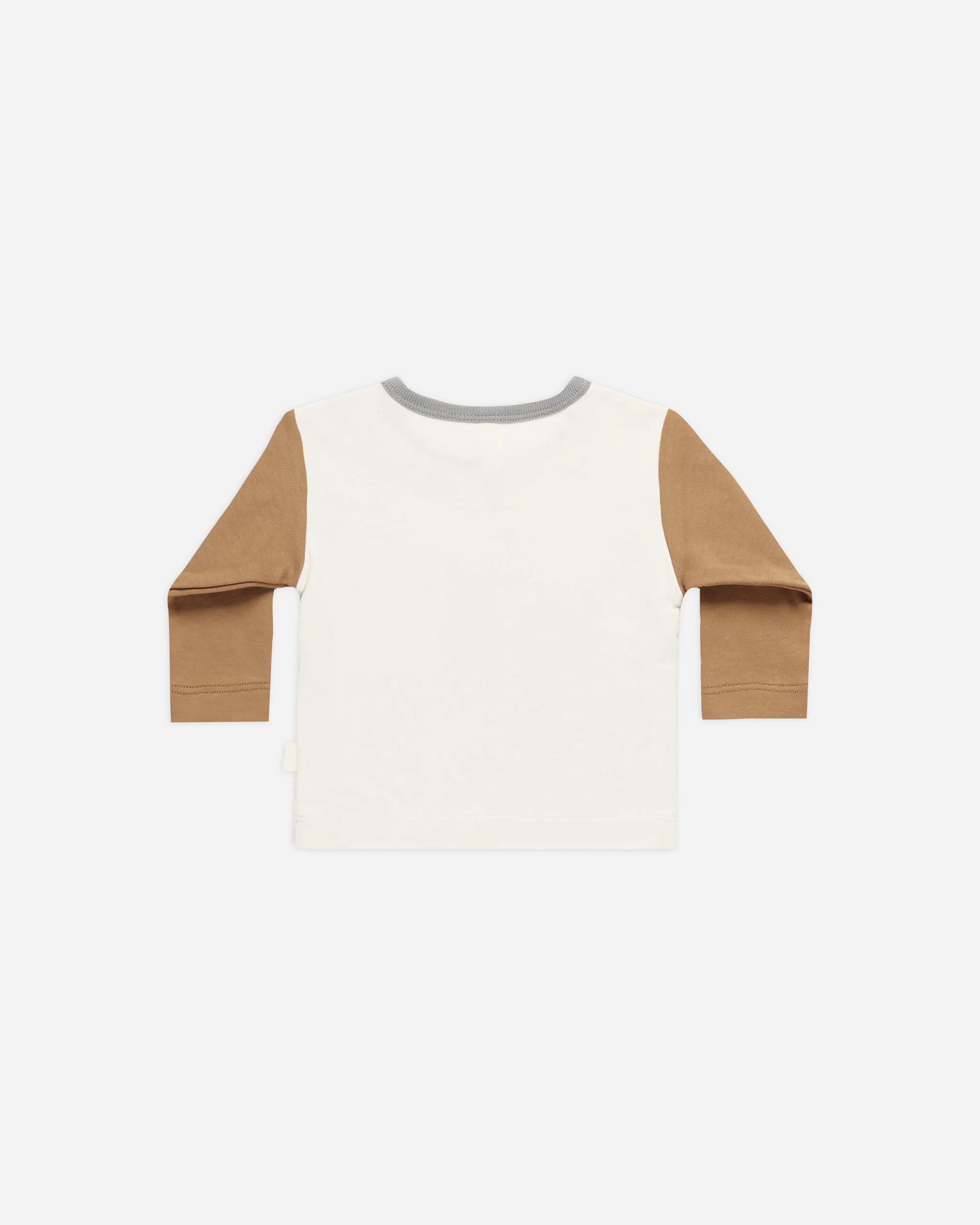 Long Sleeve Pocket Tee - || -  Color Block - Image 2