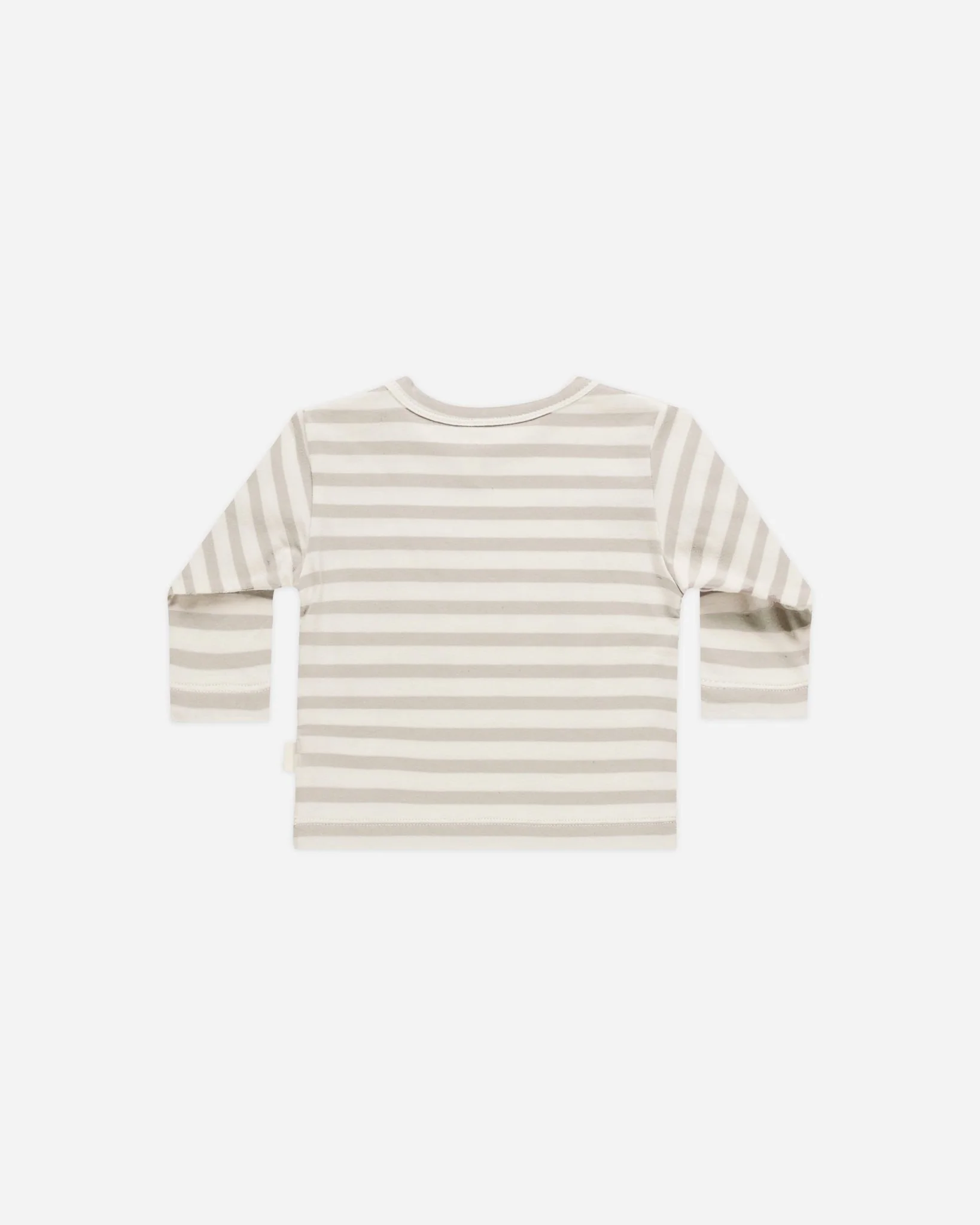 Long Sleeve Pocket Tee || Grey Stripe - Image 2