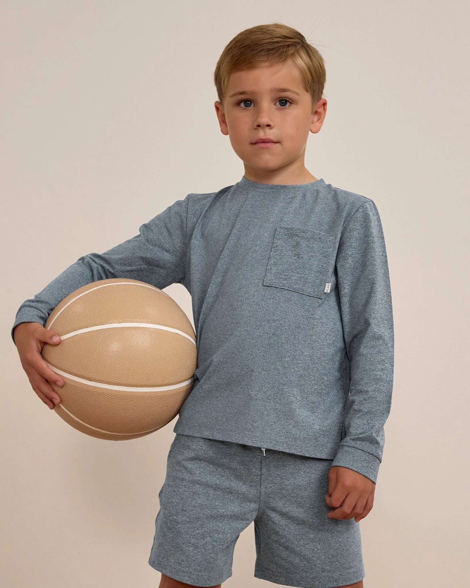 Long Sleeve Pocket Tee | Heathered Indigo - Image 2