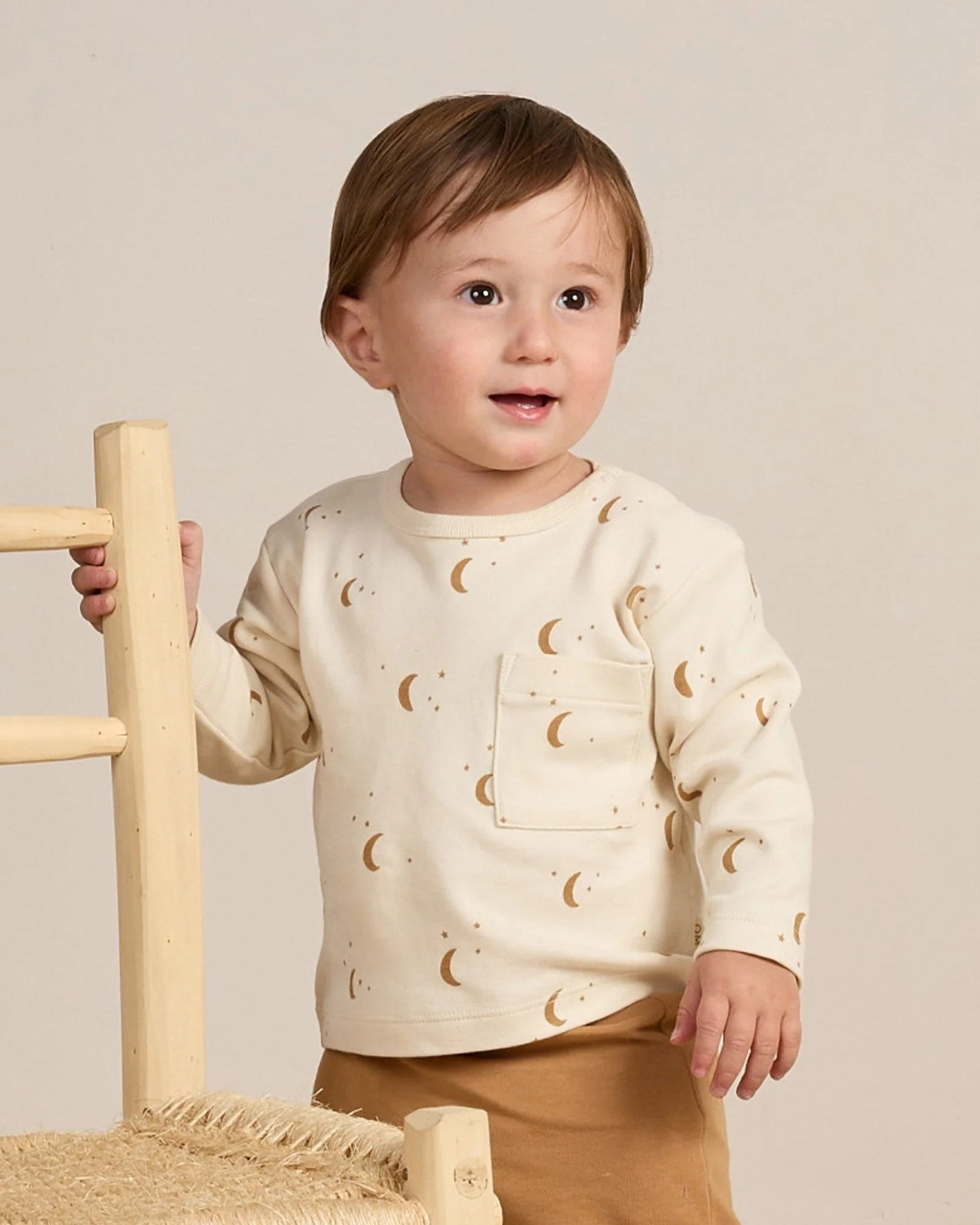 Long Sleeve Pocket Tee || Moons - Image 3