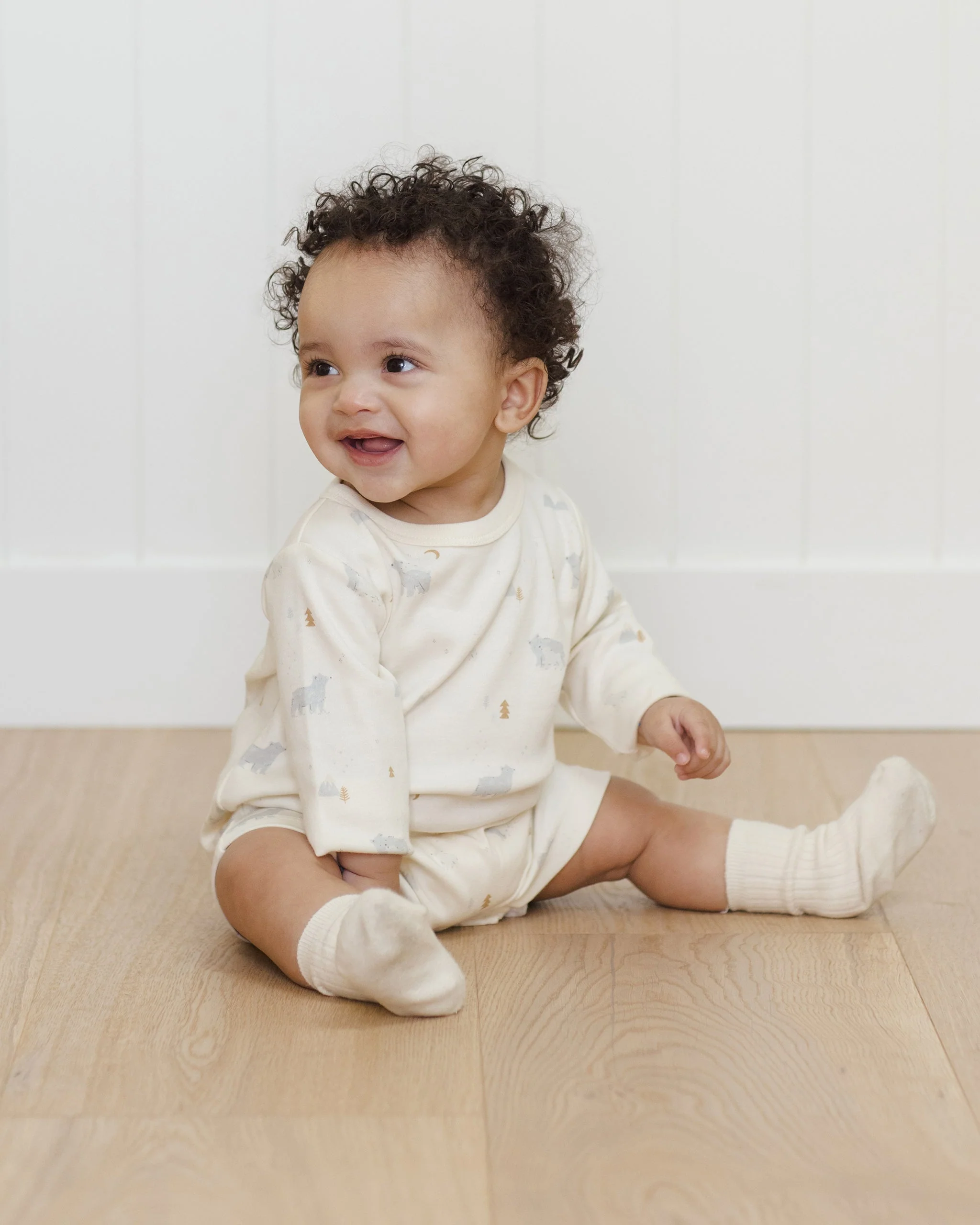 Long Sleeve Romper || Polar Bears - Image 3