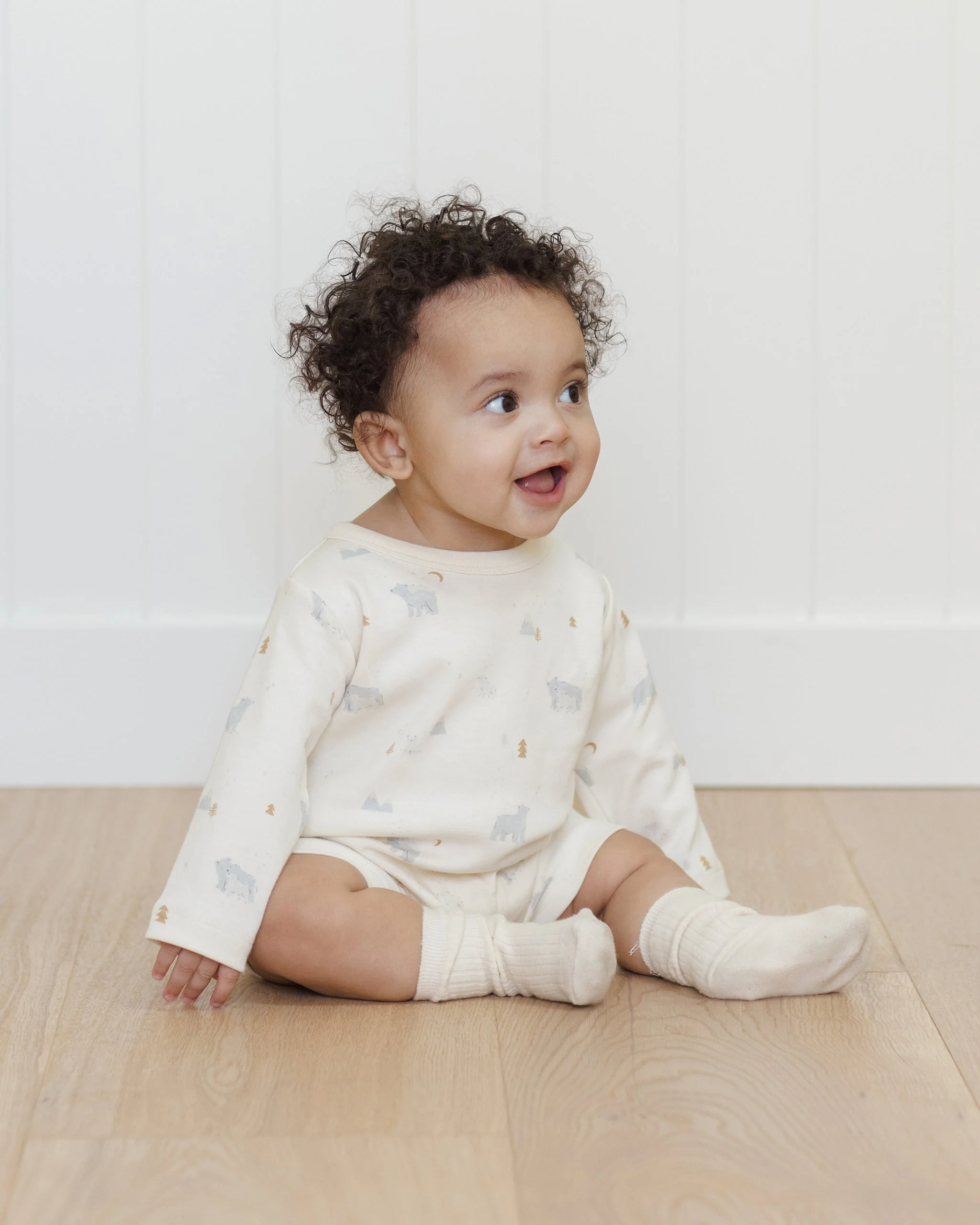 Long Sleeve Romper || Polar Bears - Image 4