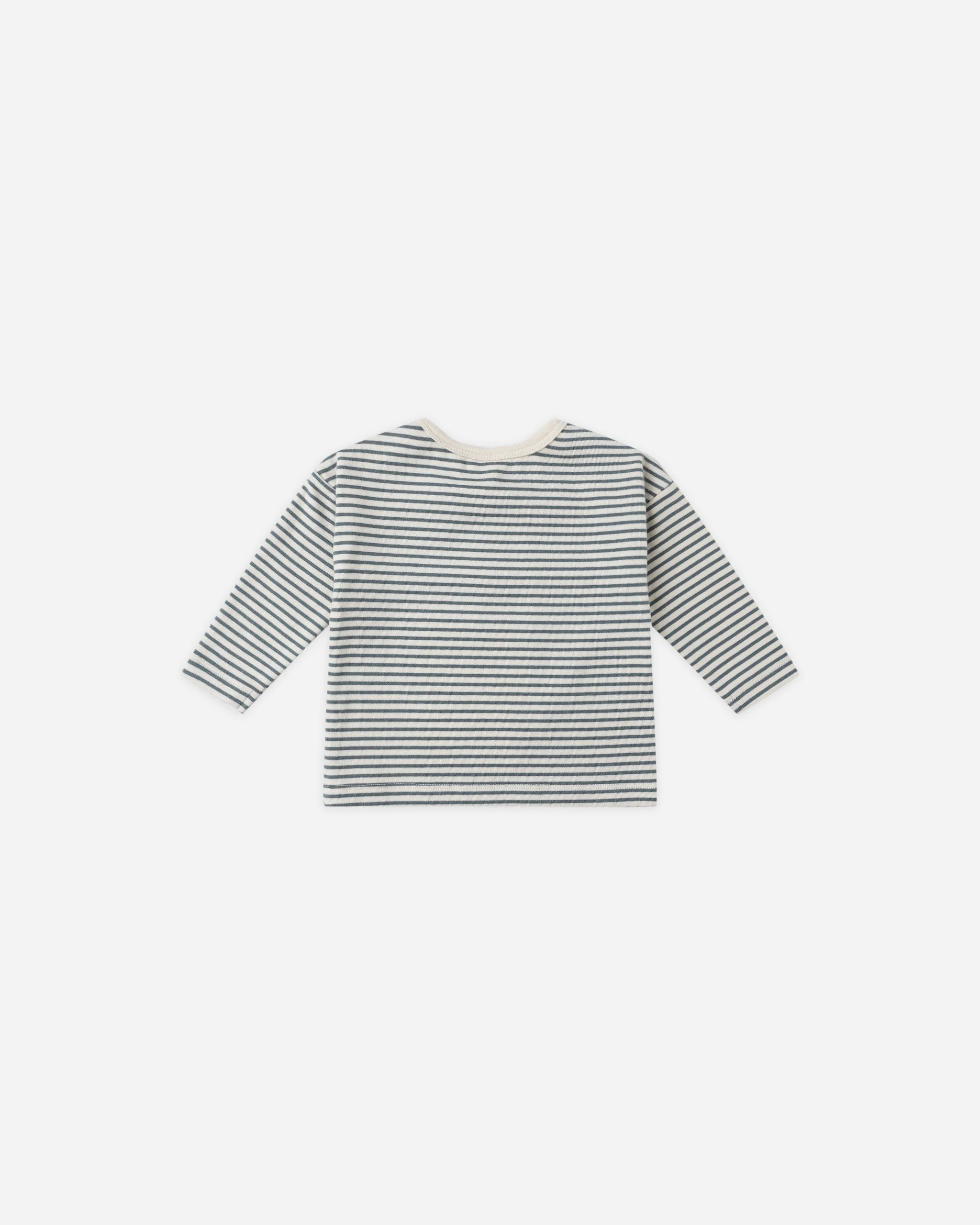 Long Sleeve Tee || Ocean Micro Stripe - Image 2