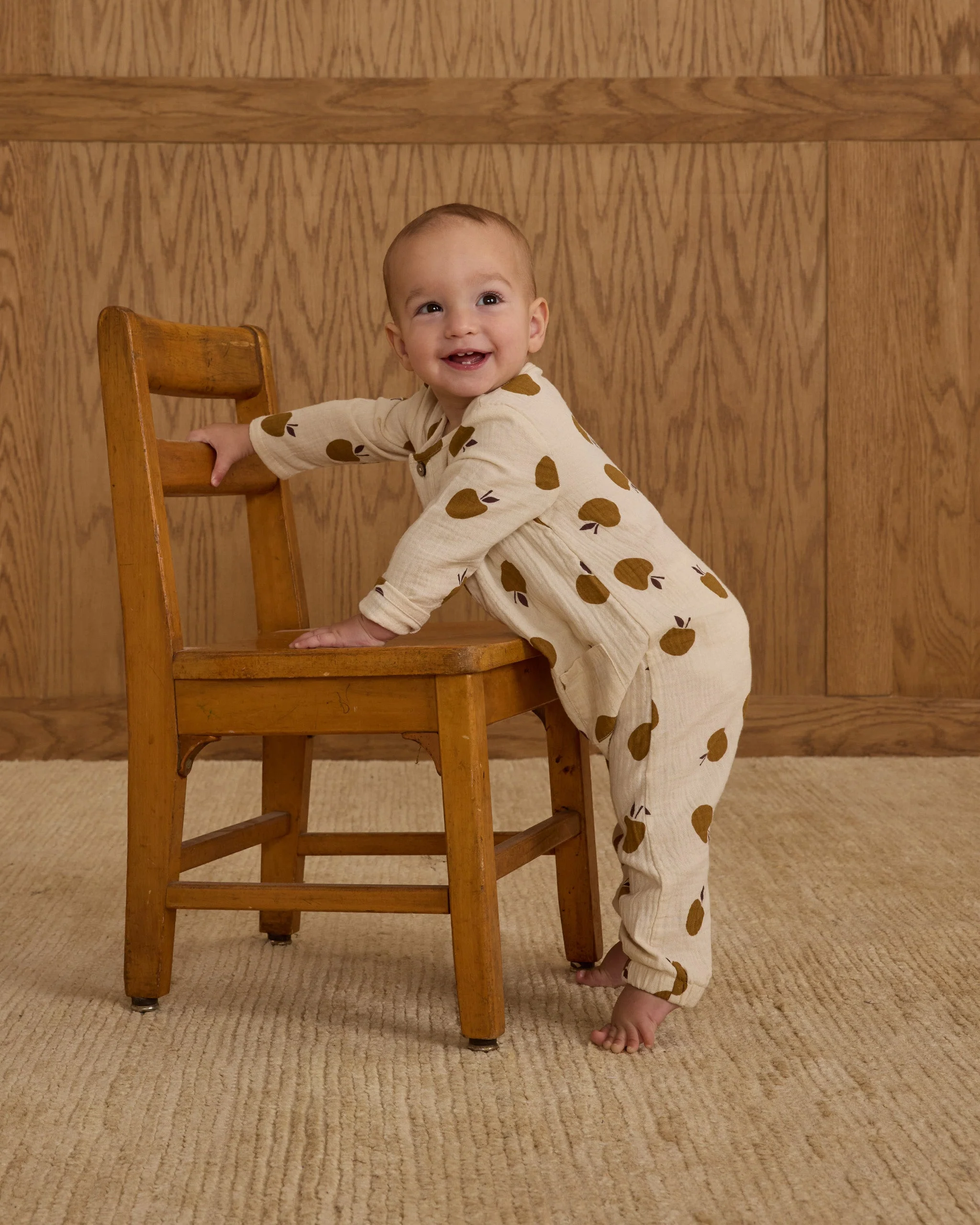Long Sleeve Woven Jumpsuit || Golden Apples - Image 2