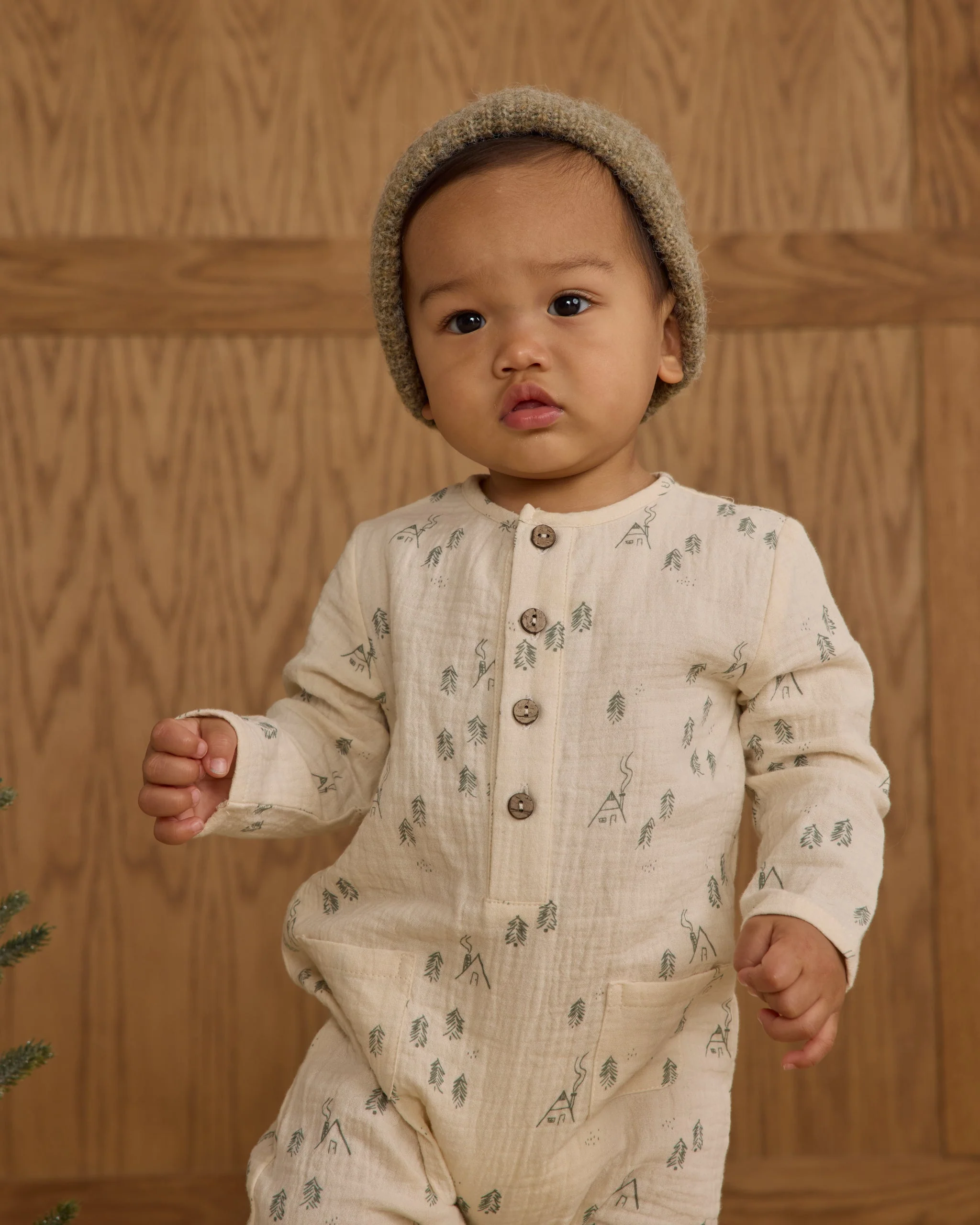 Long Sleeve Woven Jumpsuit || Woods - Image 2