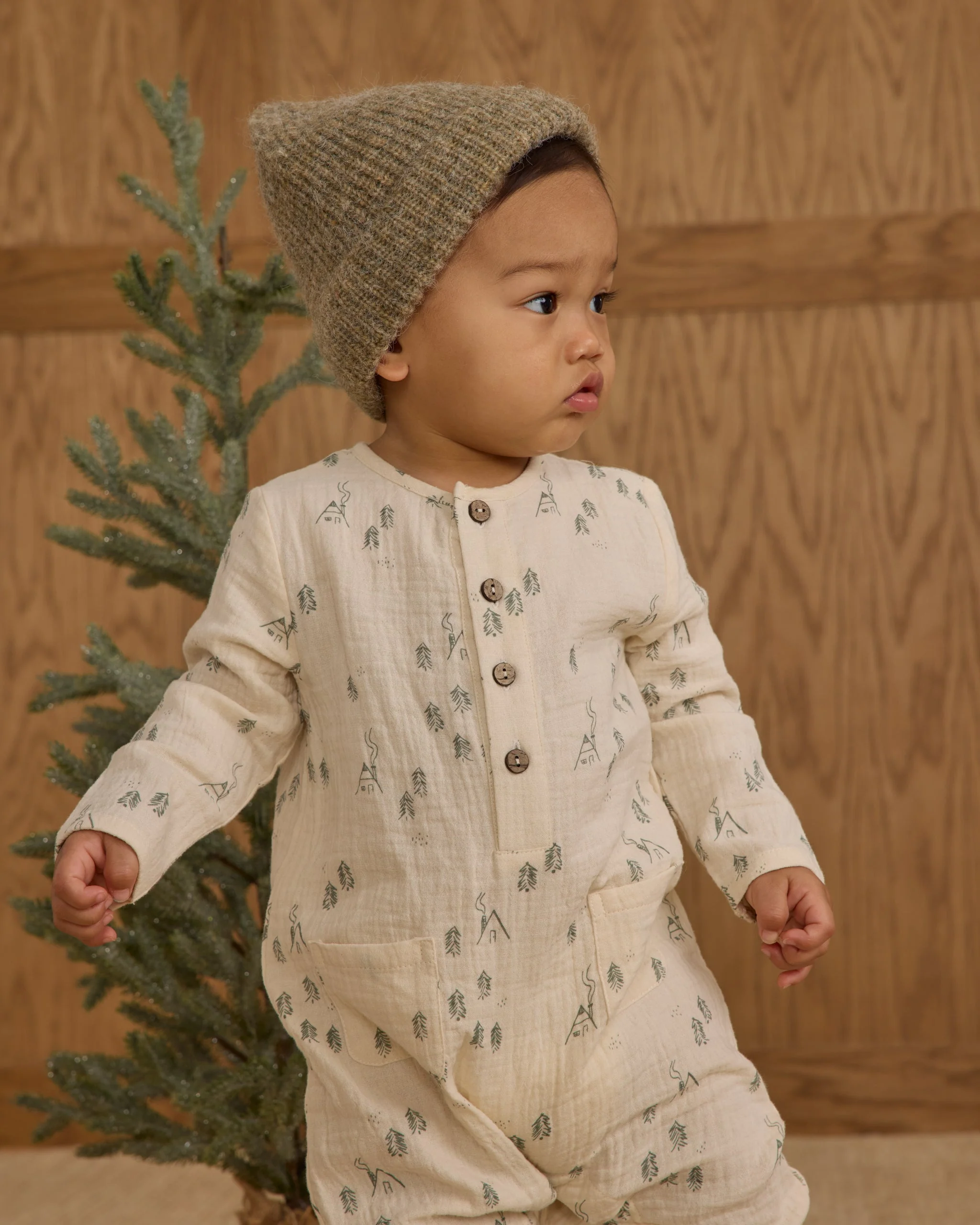 Long Sleeve Woven Jumpsuit || Woods - Image 3