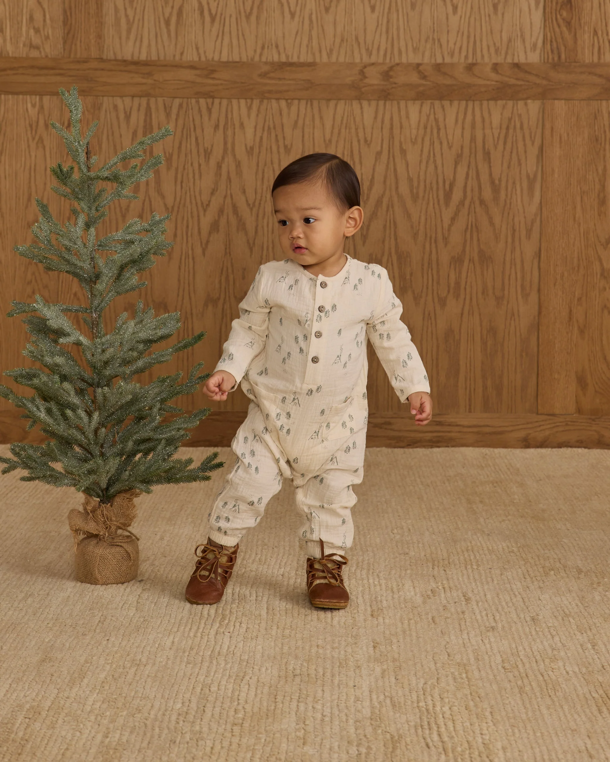 Long Sleeve Woven Jumpsuit || Woods - Image 4