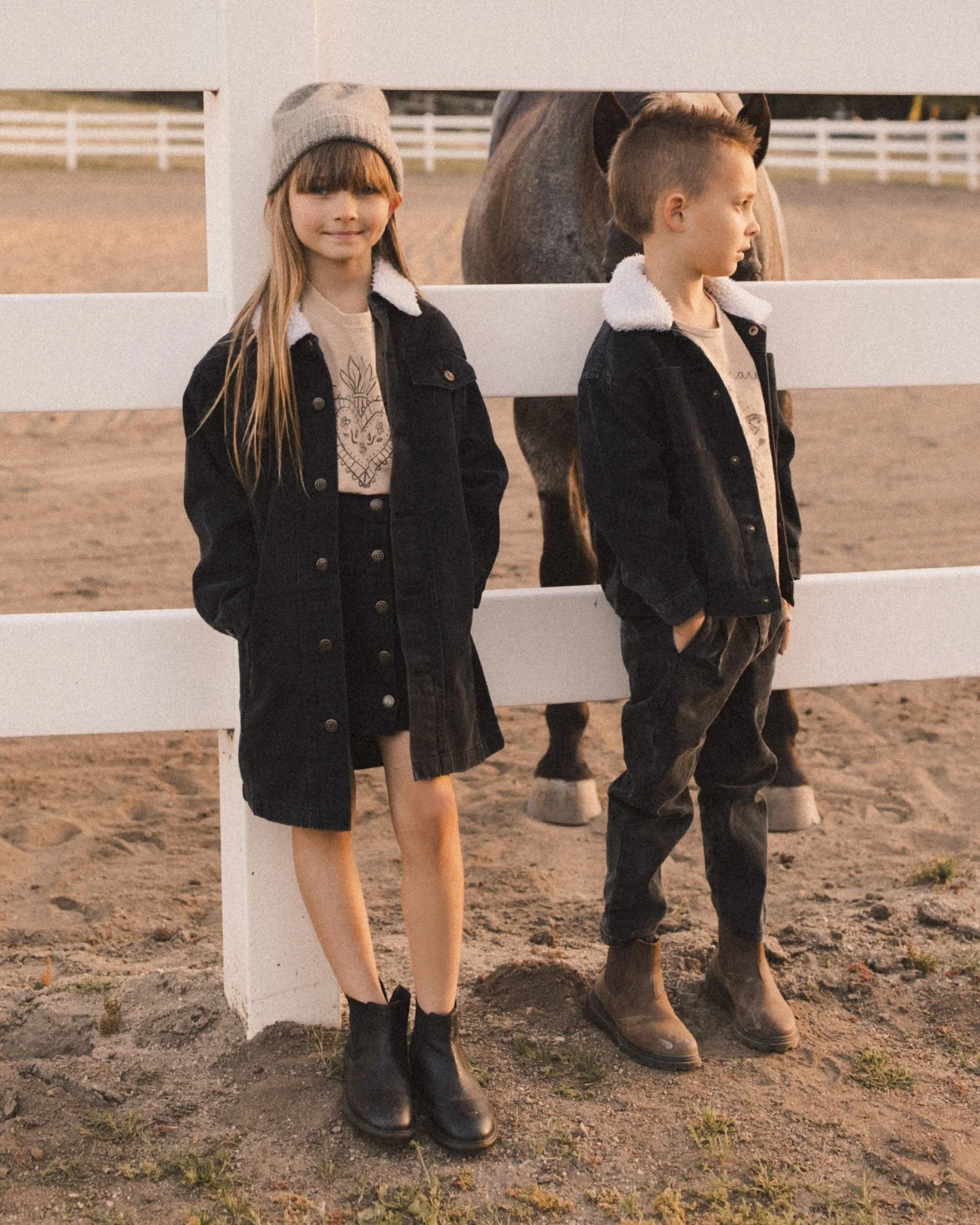 Long Trucker Jacket || Washed Black - Image 2