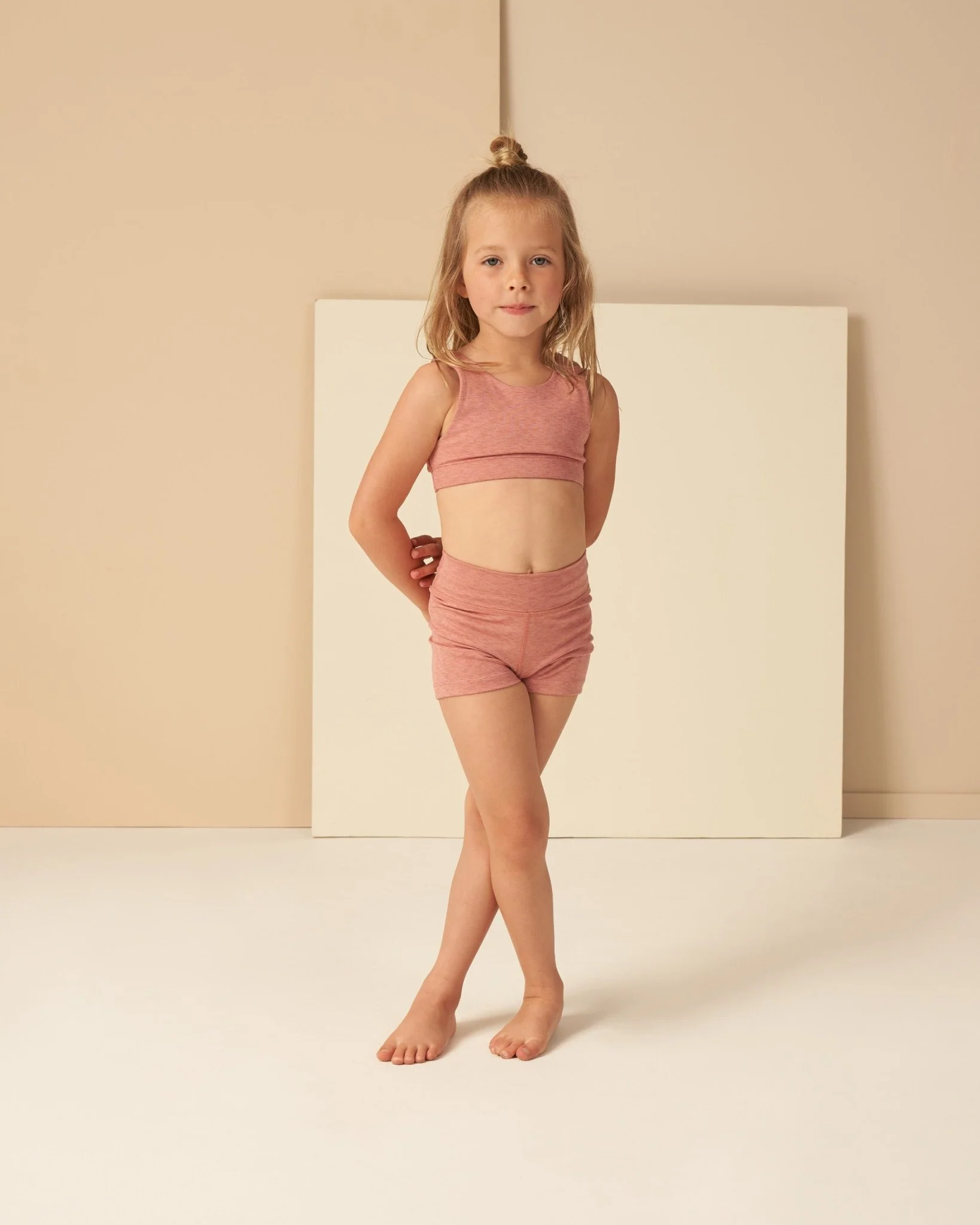 Longline Bra || Heathered Lipstick - Image 3