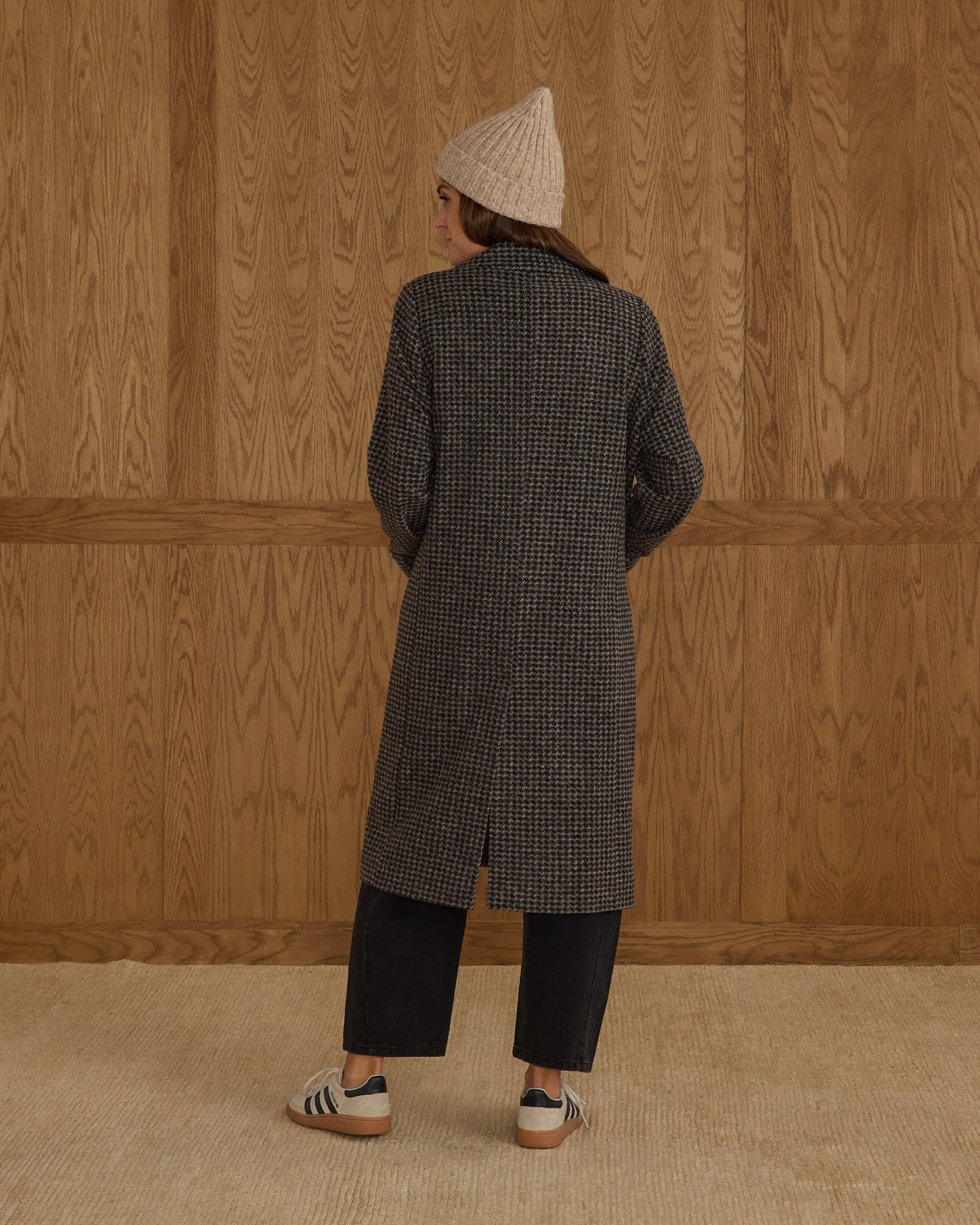 Longline Coat | Micro Check - Image 2