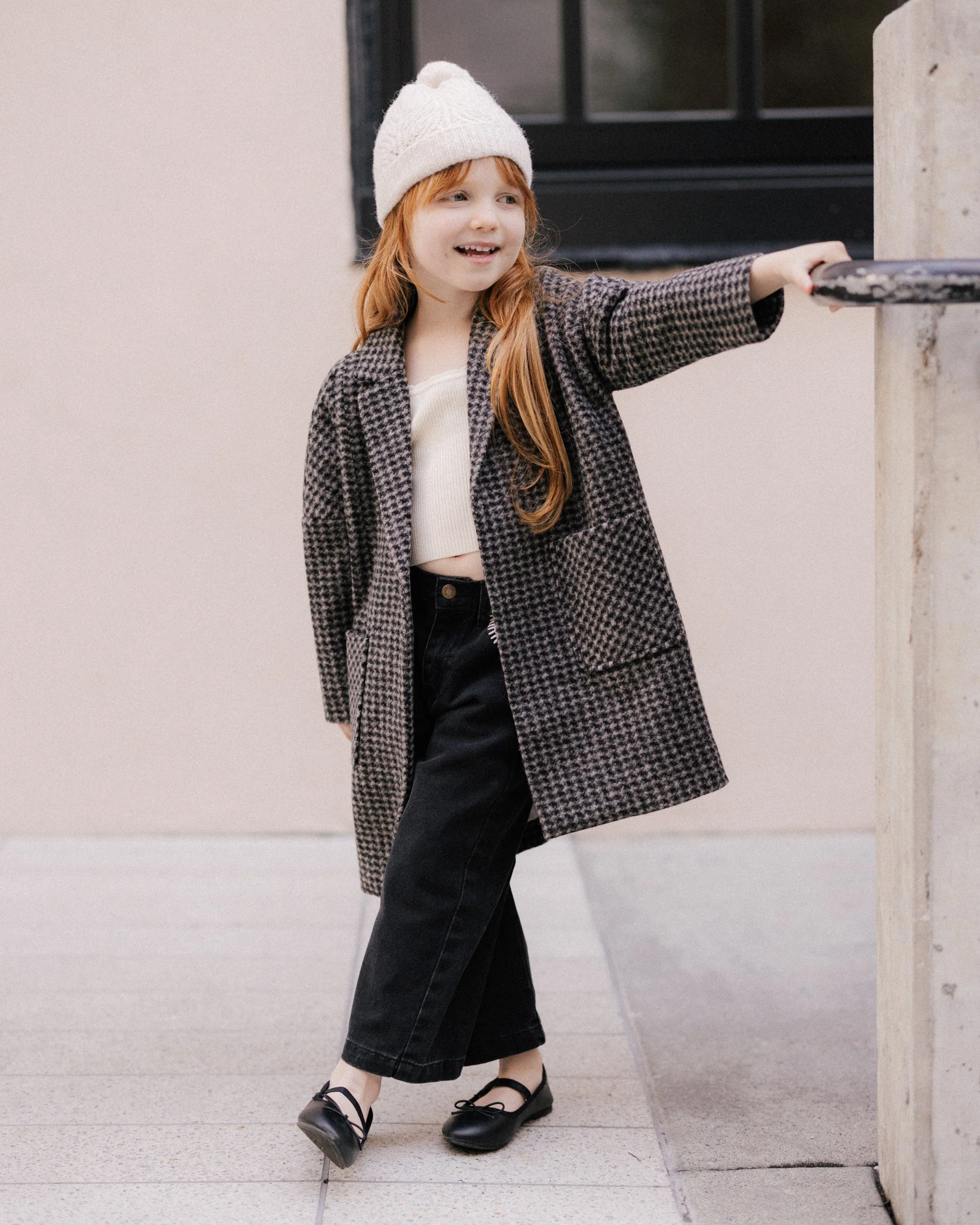 Longline Coat || Micro Check - Image 2