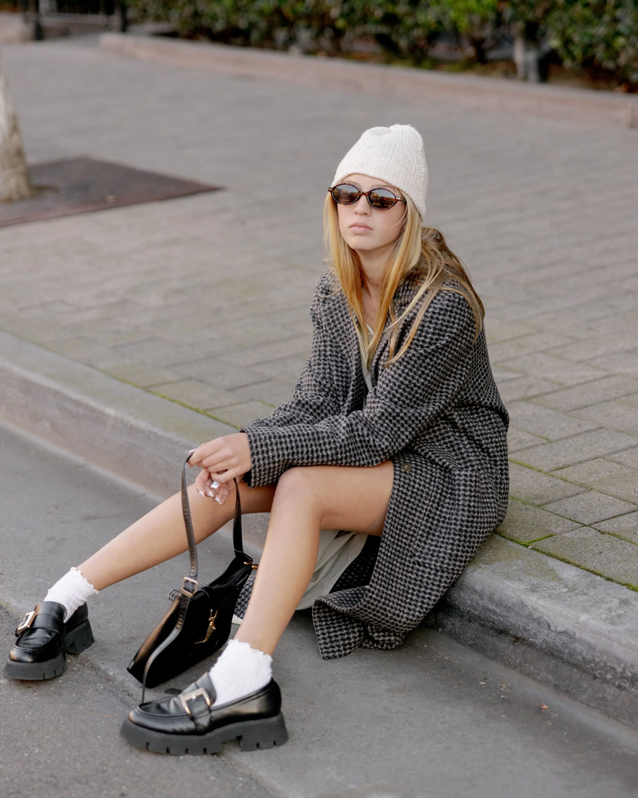 Longline Coat || Micro Check - Image 4