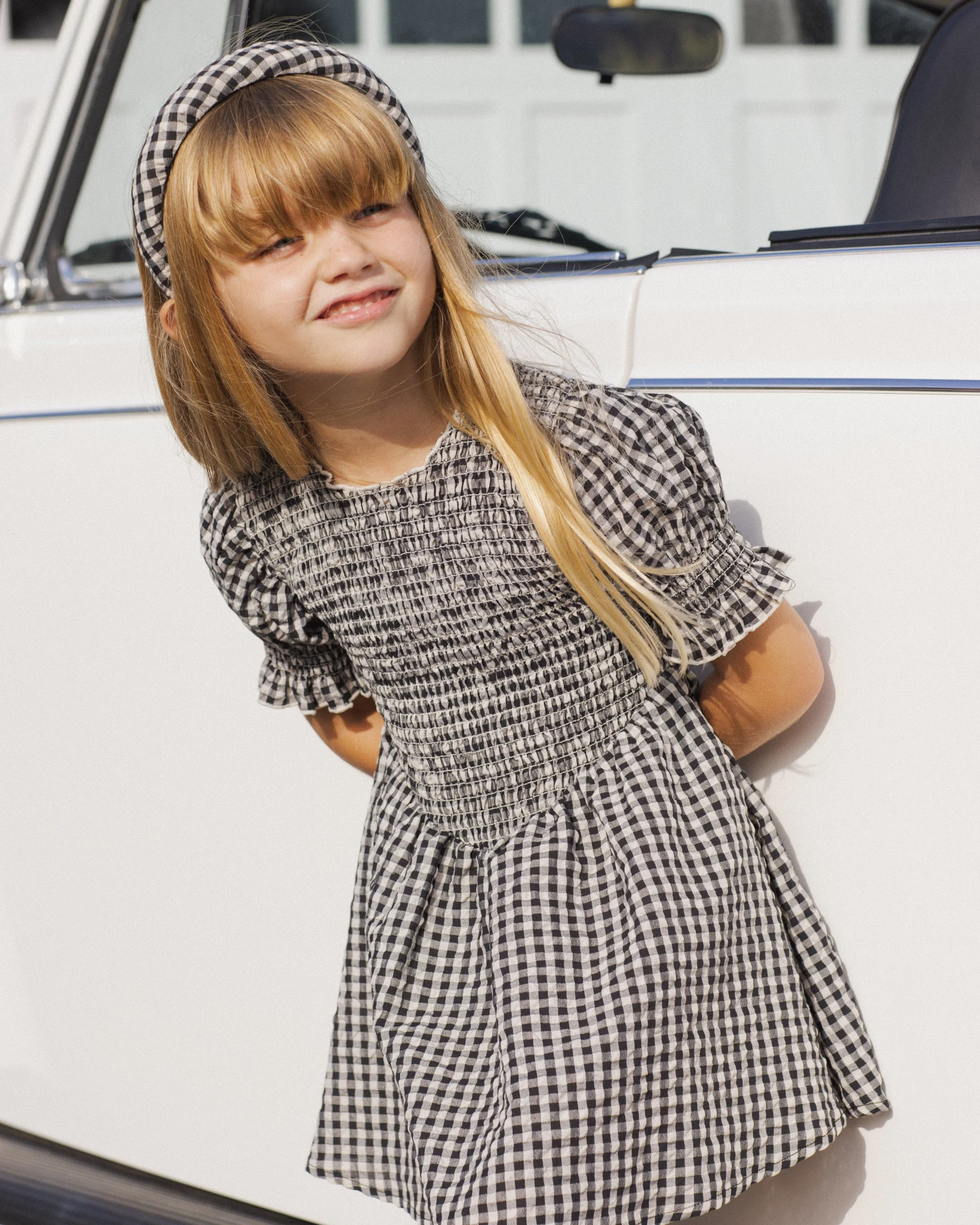 Louise Dress Black Check - Image 3