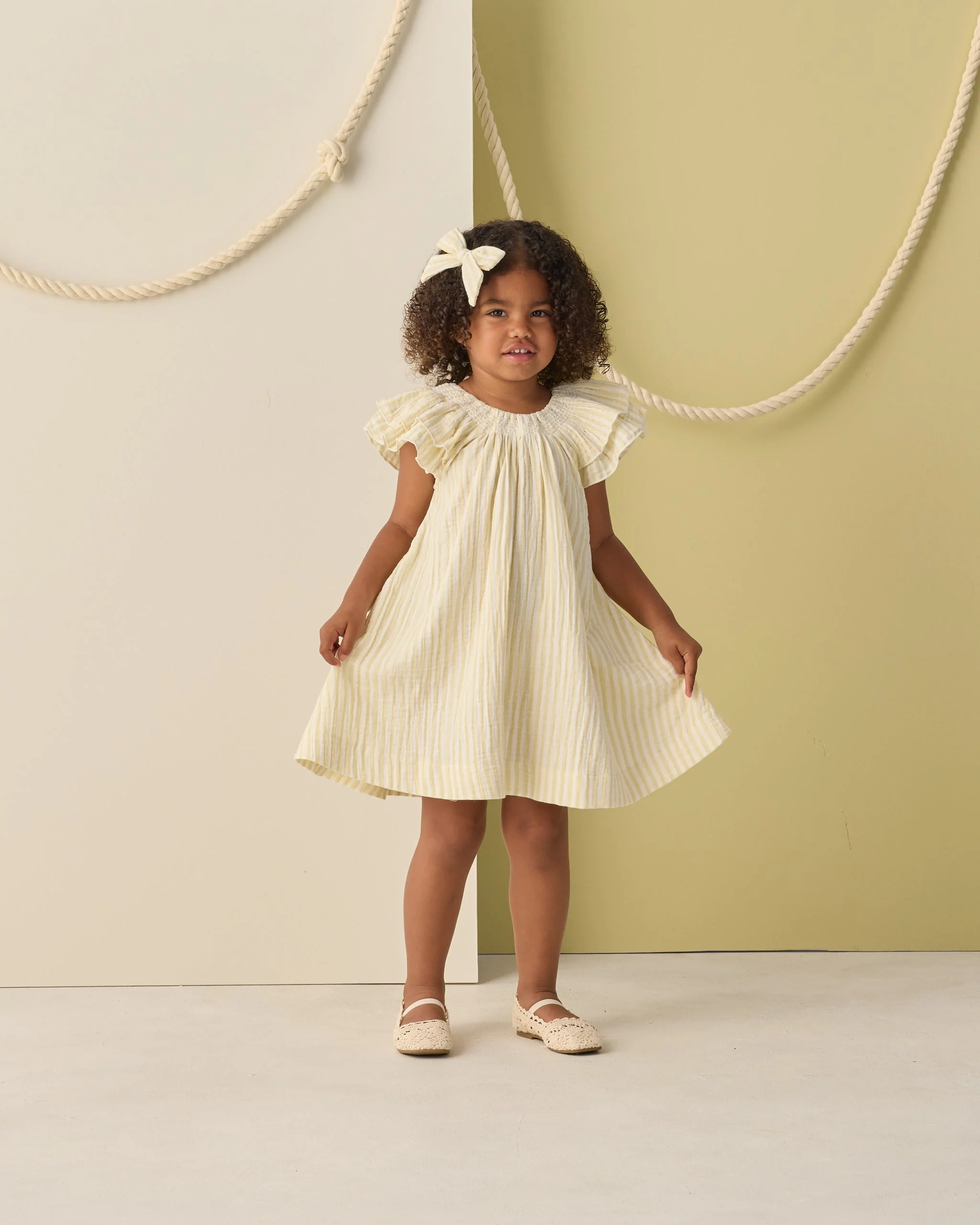 Lucia Dress Citron Stripe - Image 2