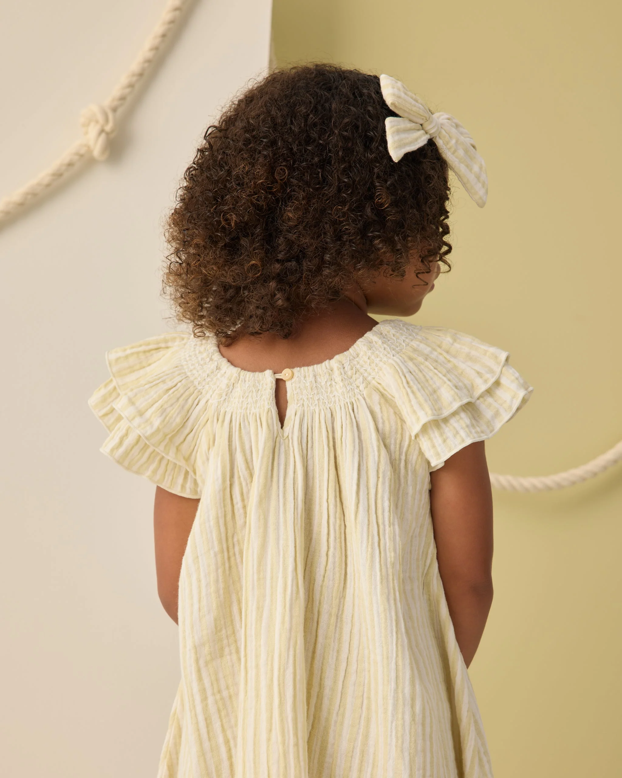 Lucia Dress Citron Stripe - Image 3