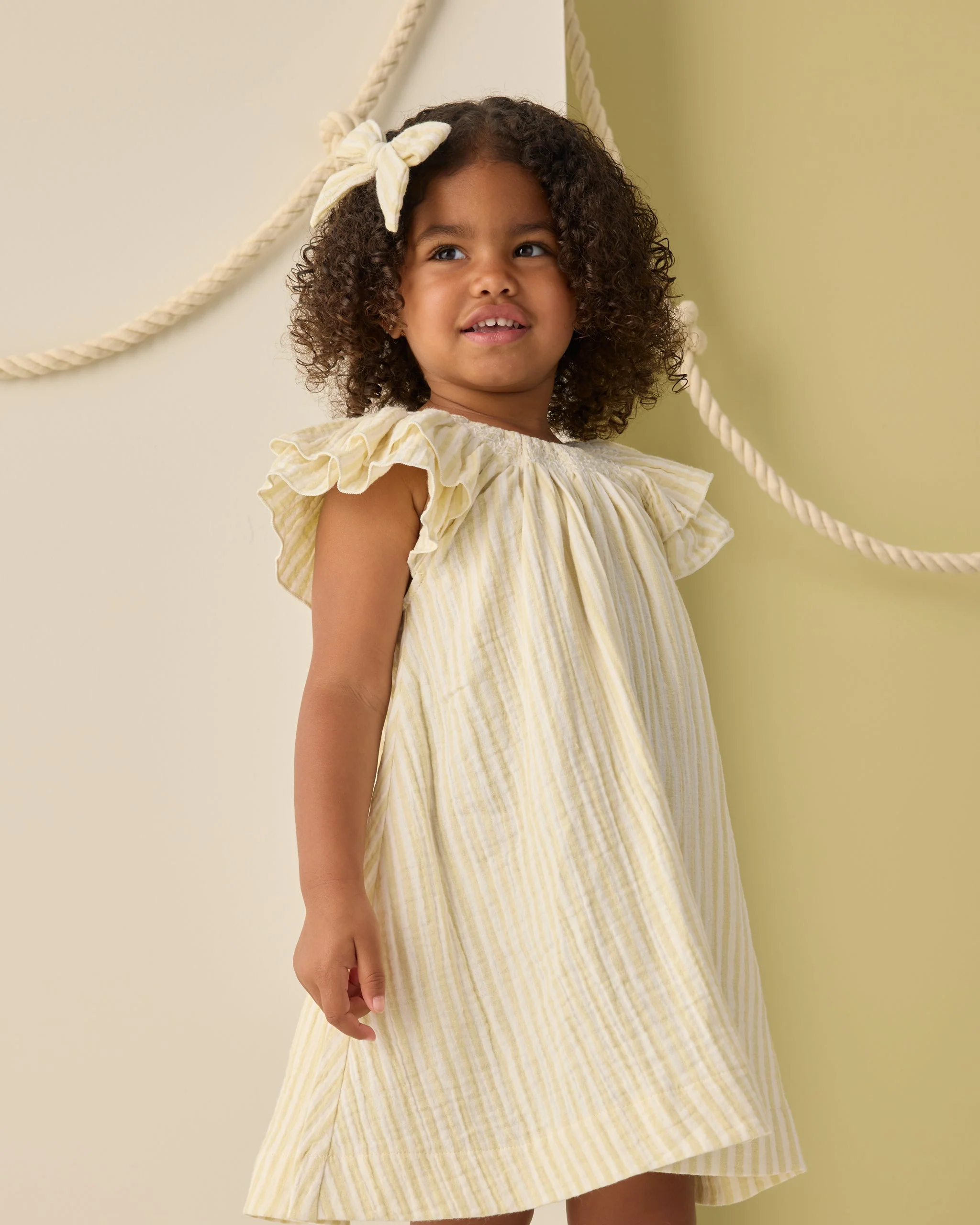 Lucia Dress Citron Stripe - Image 4