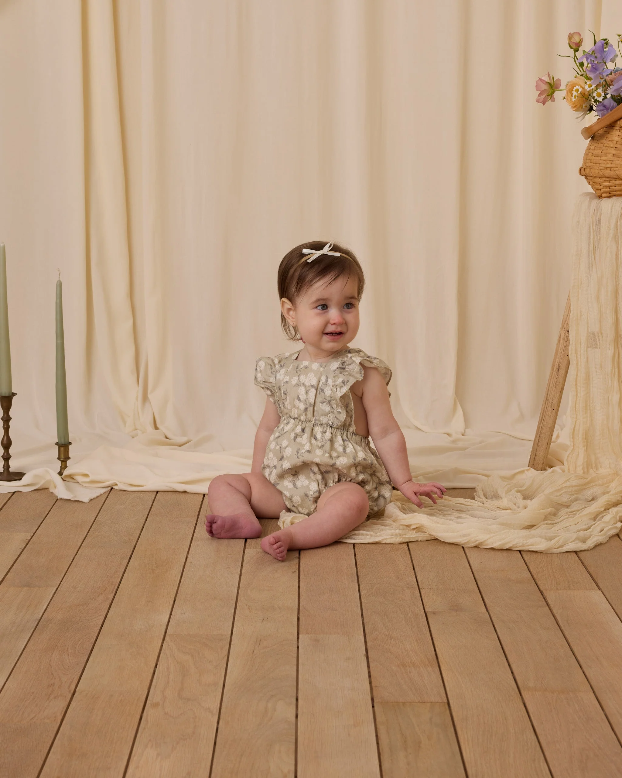 Lucy Romper | Sage Hydrangea - Image 3