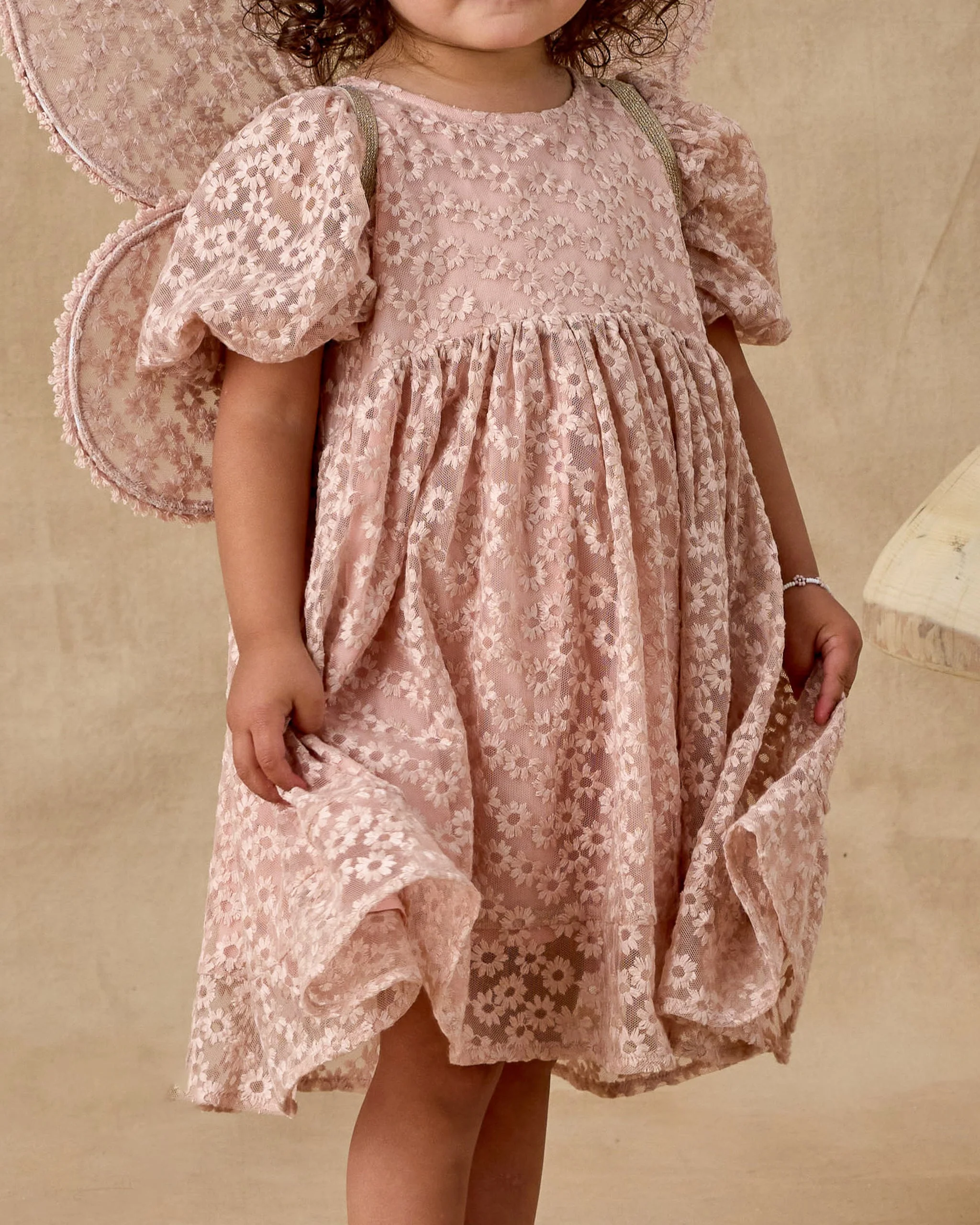 Luna Dress | Rose Embroidered Daisy - Image 3