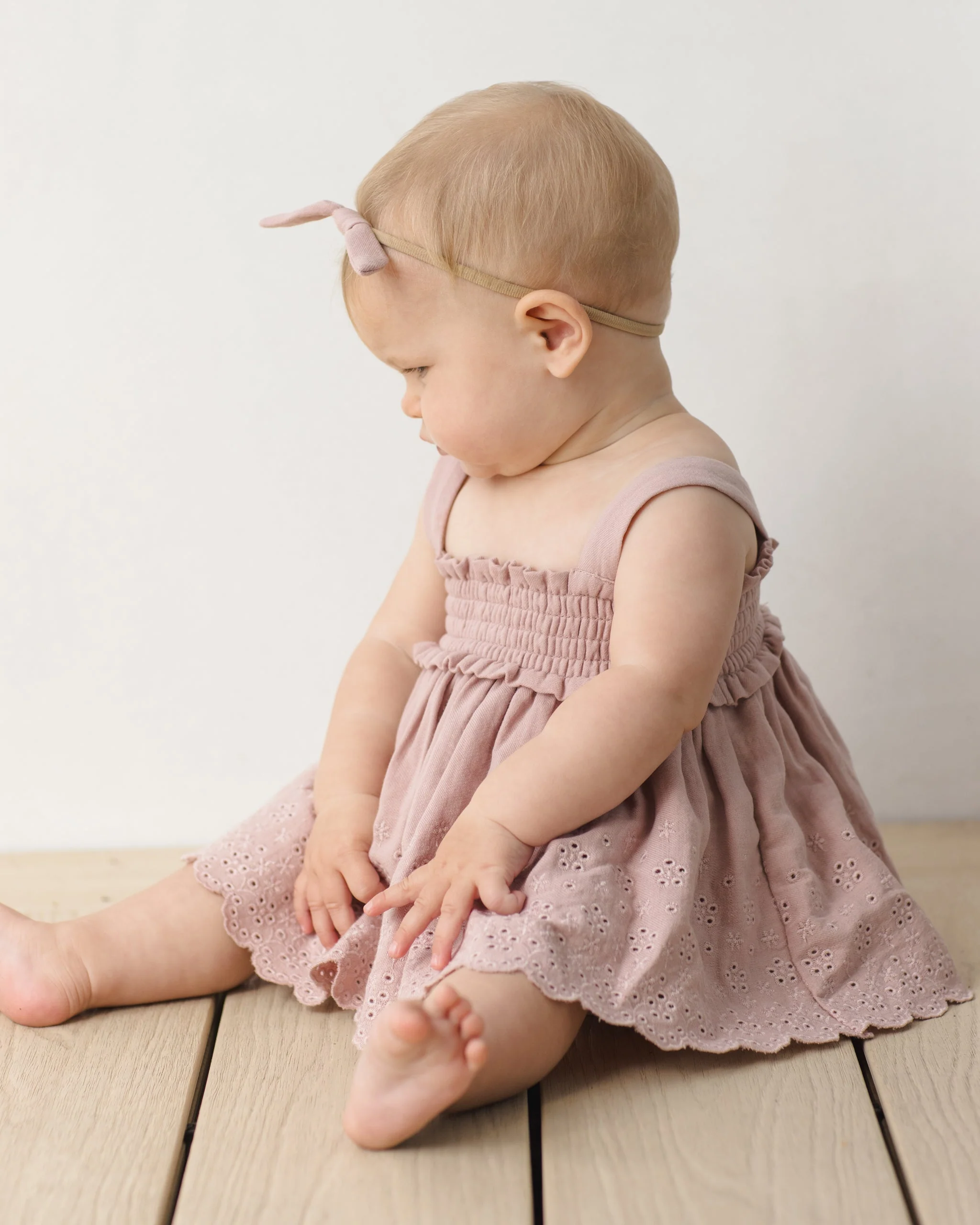 Mae Smocked Top + Bloomer Set Mauve - Image 2