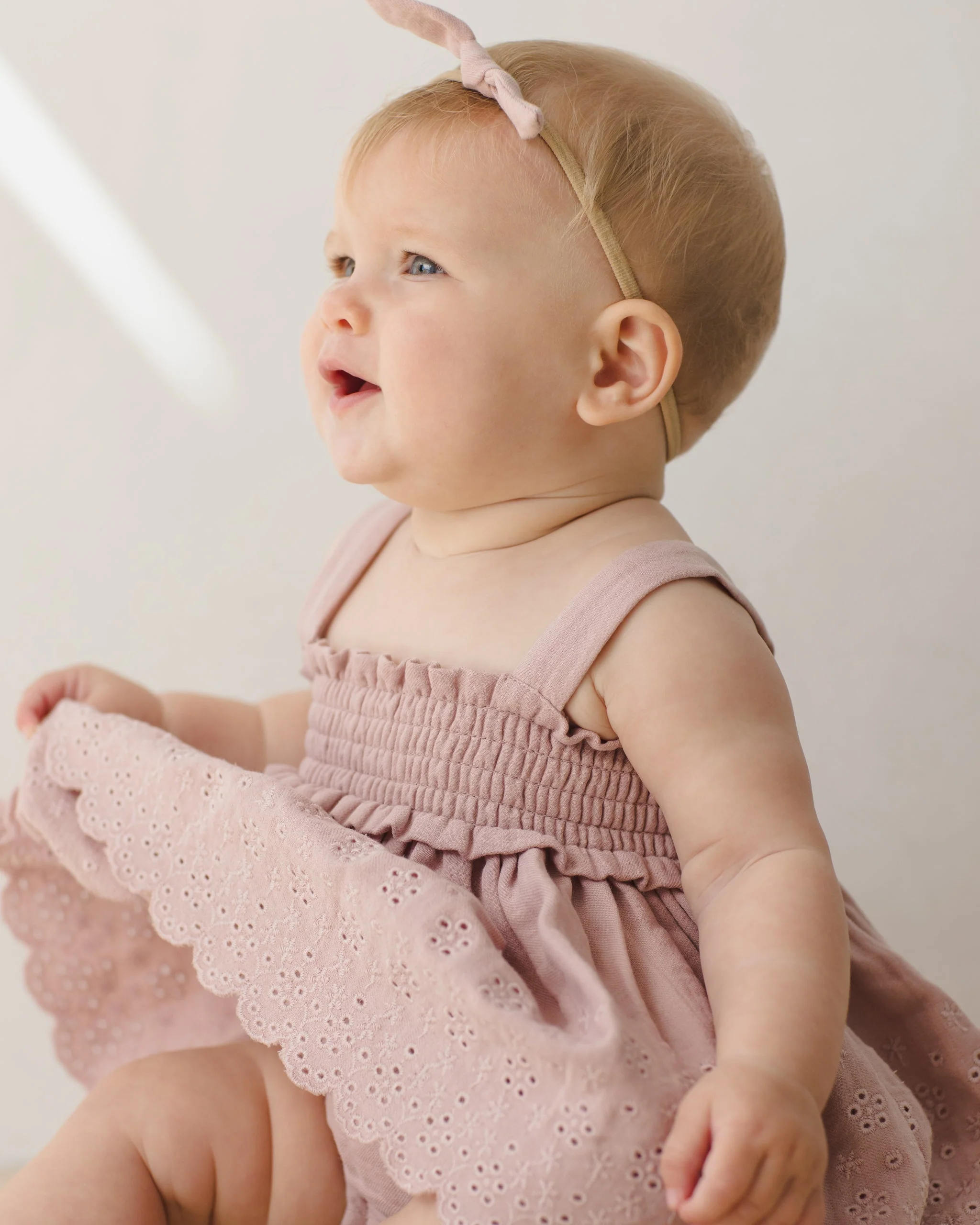 Mae Smocked Top + Bloomer Set Mauve - Image 3