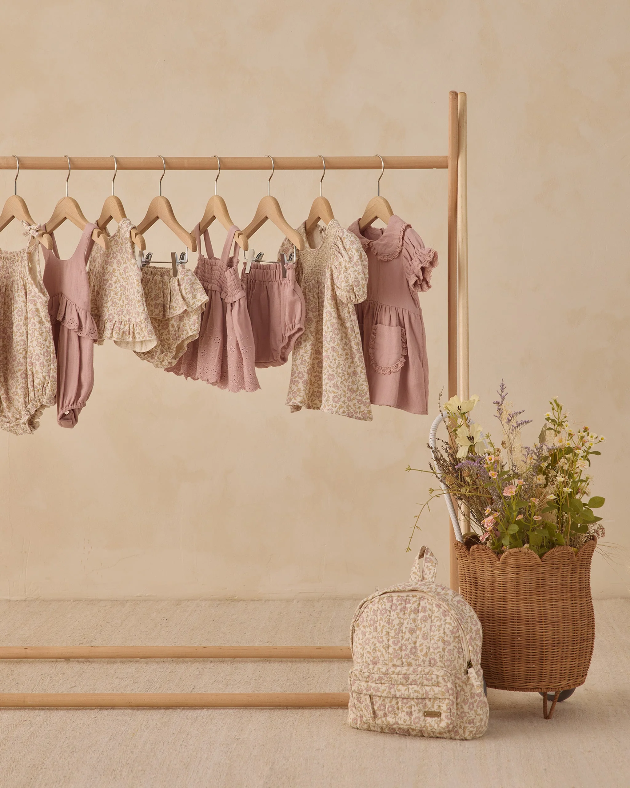 Mae Smocked Top + Bloomer Set Mauve - Image 5