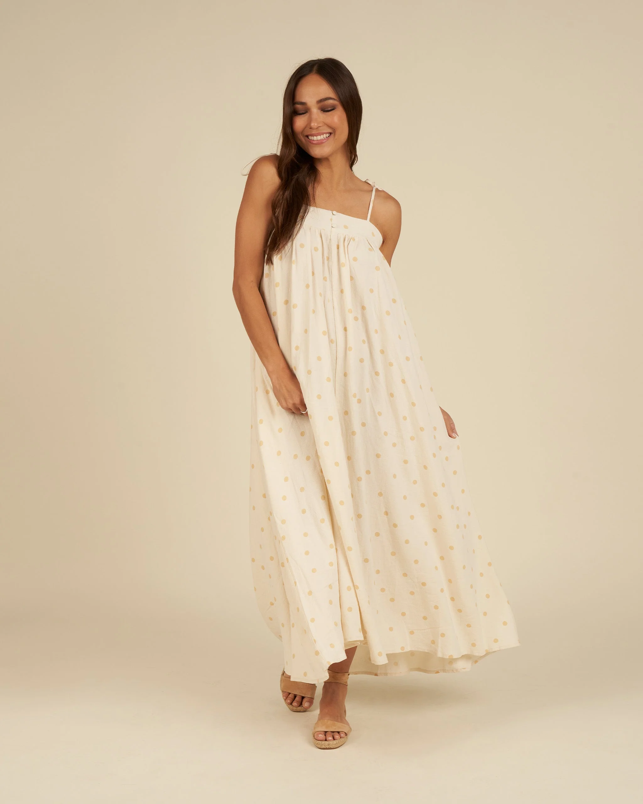 Malea Dress | Yellow Polka Dot - Image 4