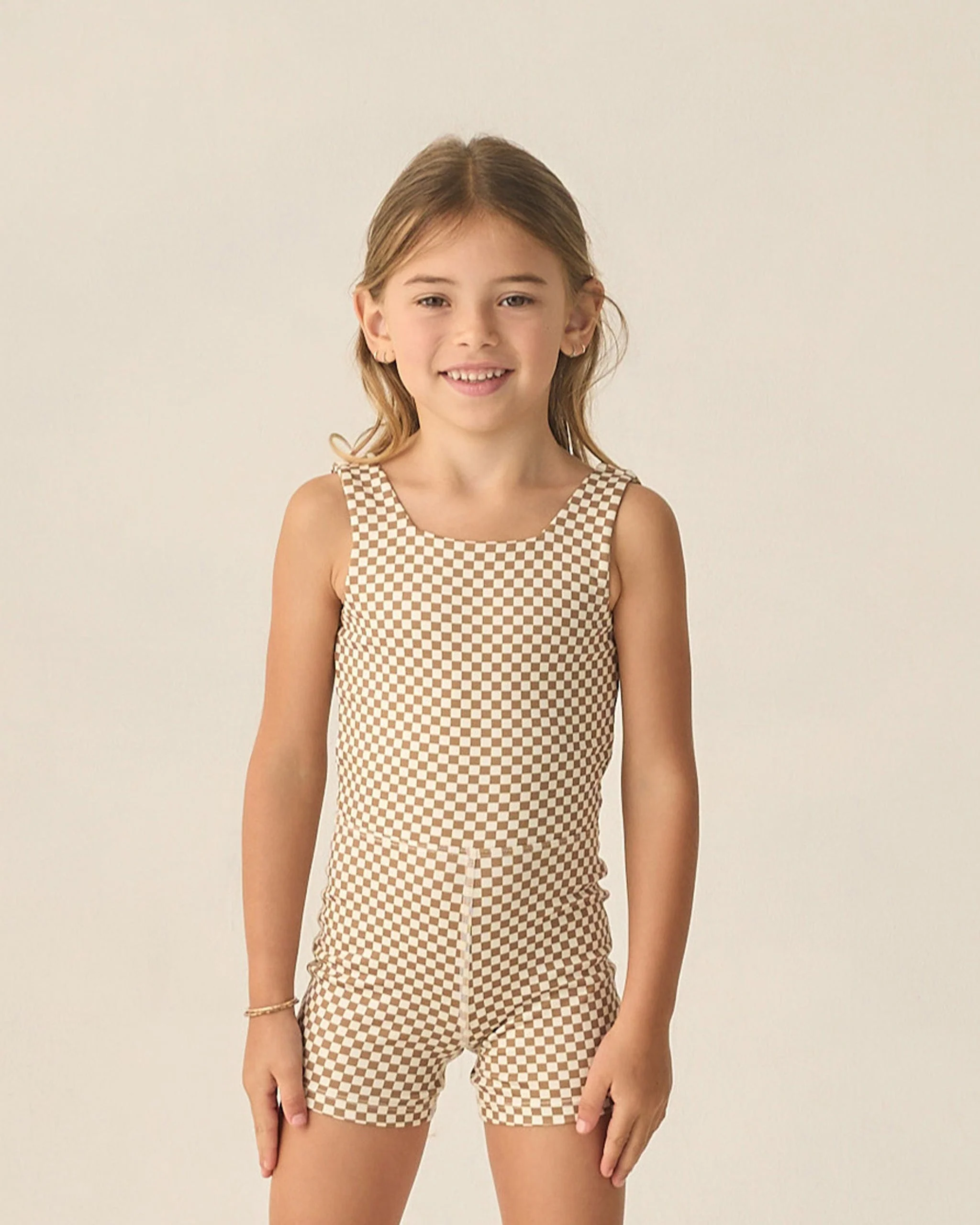 Malibu Bodysuit Ocre Check - Image 2