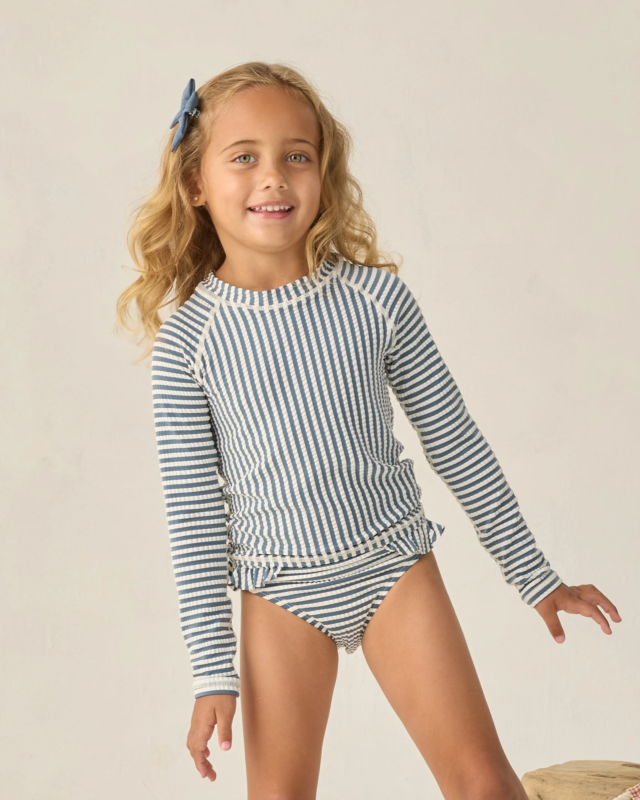 Maryn Rashguard Set Navy Stripe - Image 2