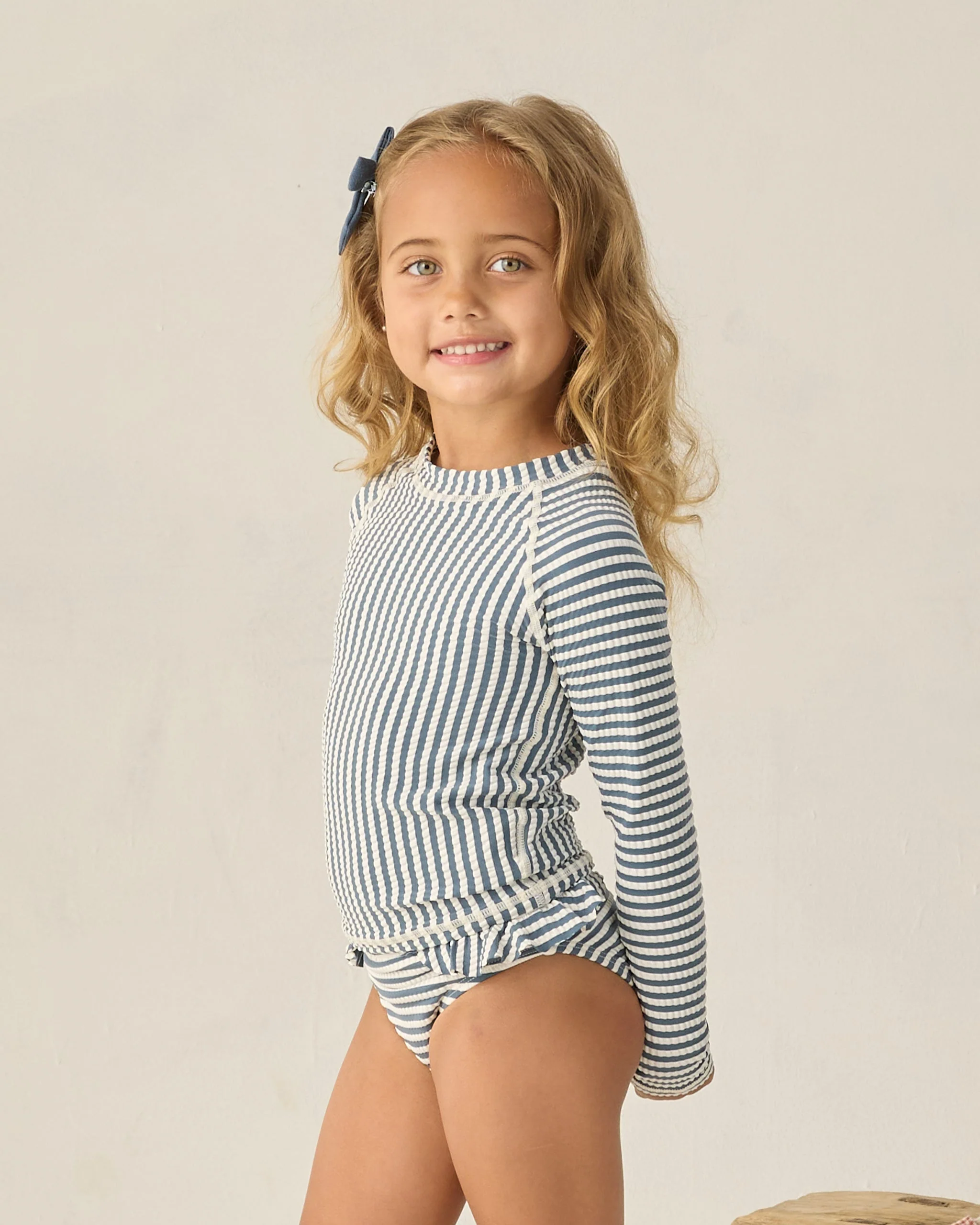 Maryn Rashguard Set Navy Stripe - Image 3