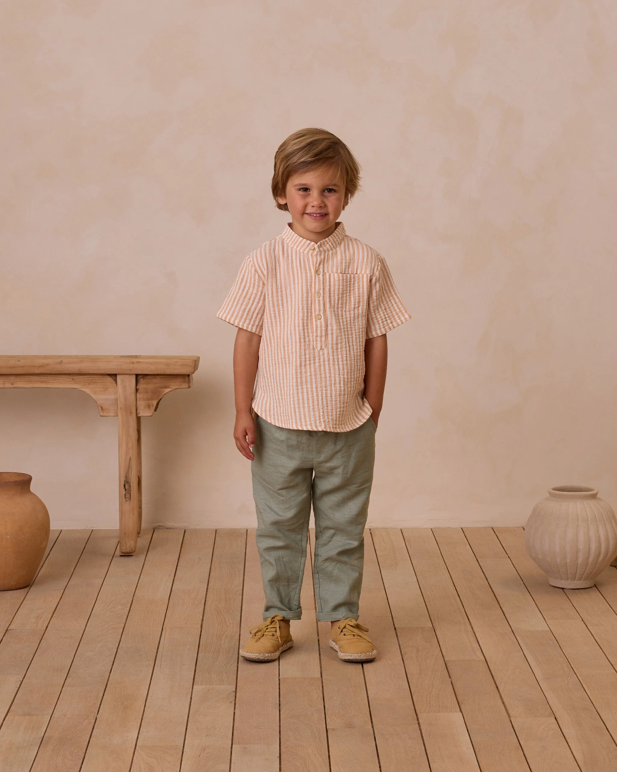 Mason Shirt || Grapefruit Stripe - Image 2