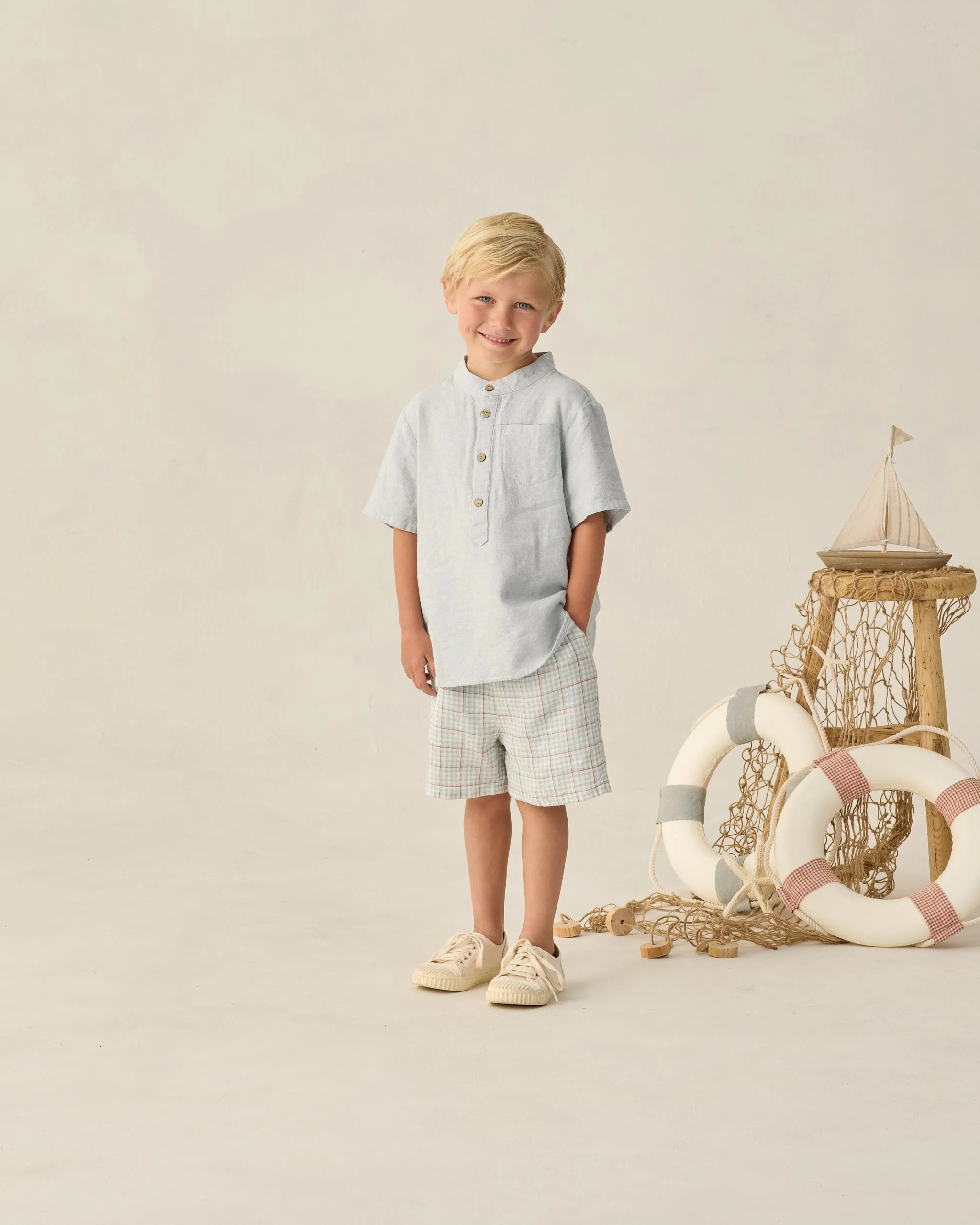 Mason Shirt Heathered Light Blue - Image 3
