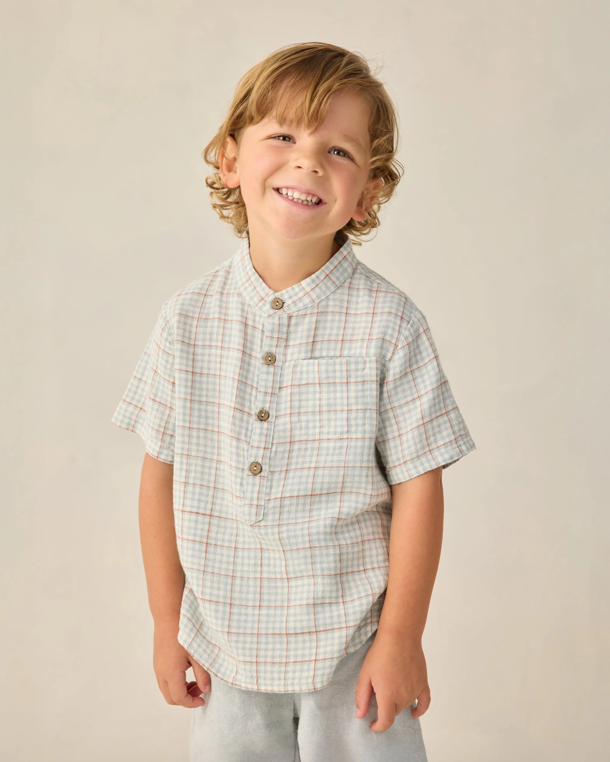 Mason Shirt Light Blue Plaid - Image 2