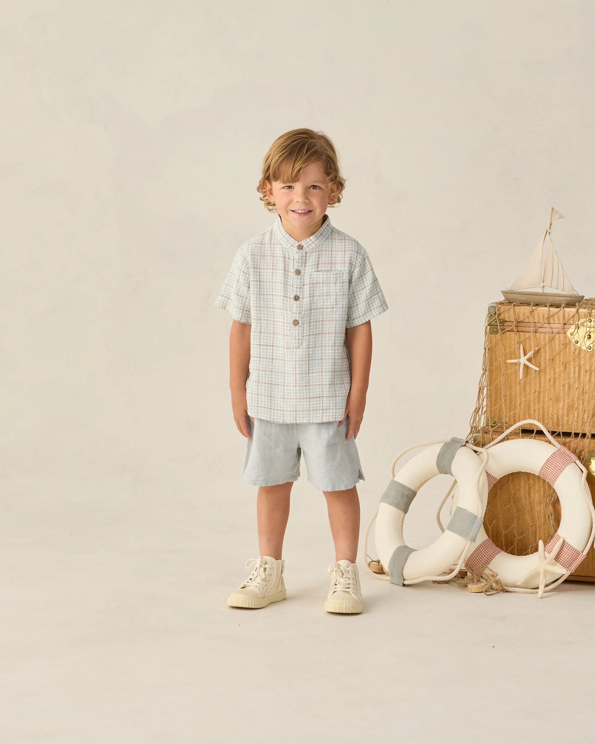 Mason Shirt Light Blue Plaid - Image 4