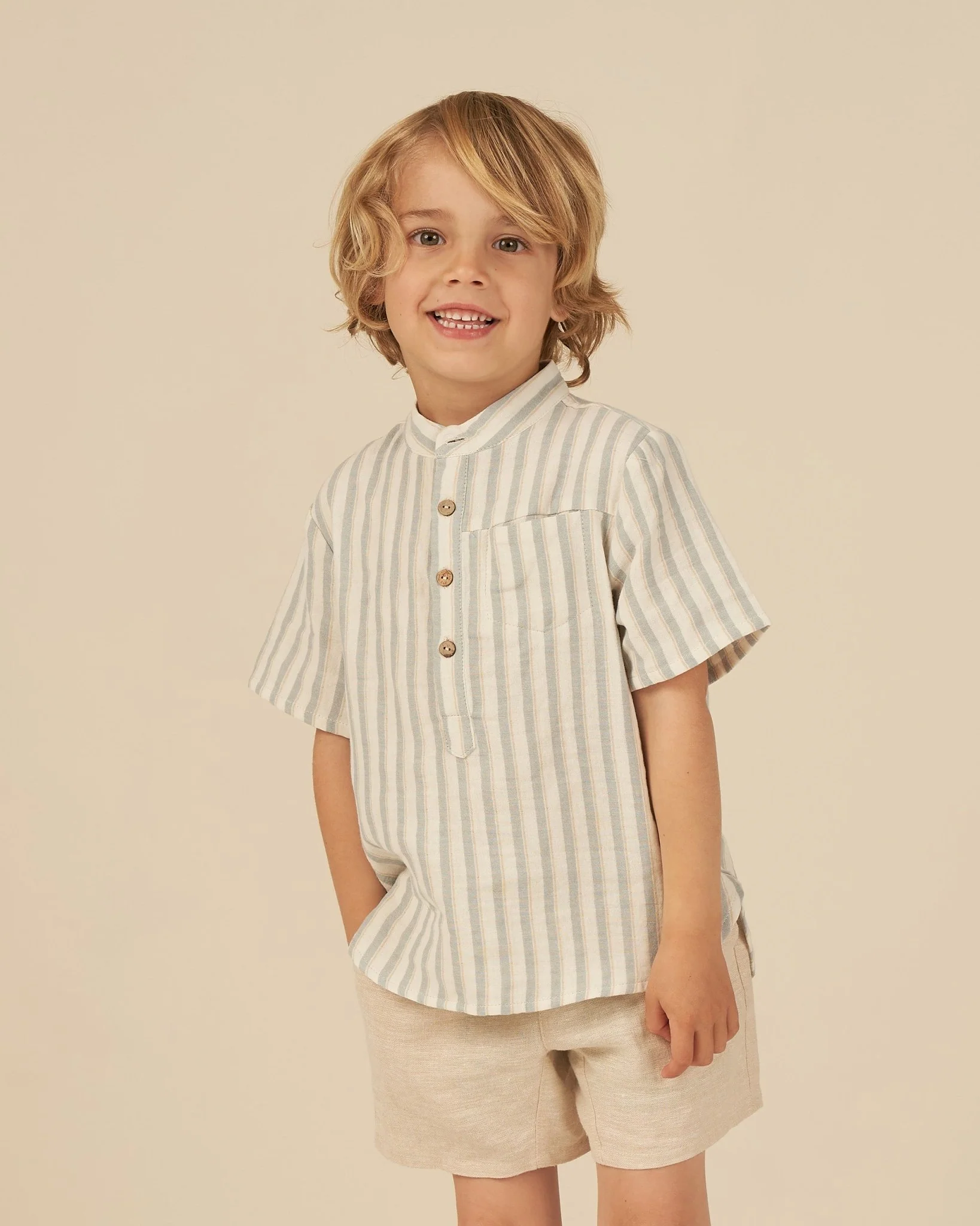 Mason Shirt || Ocean Stripe - Image 2