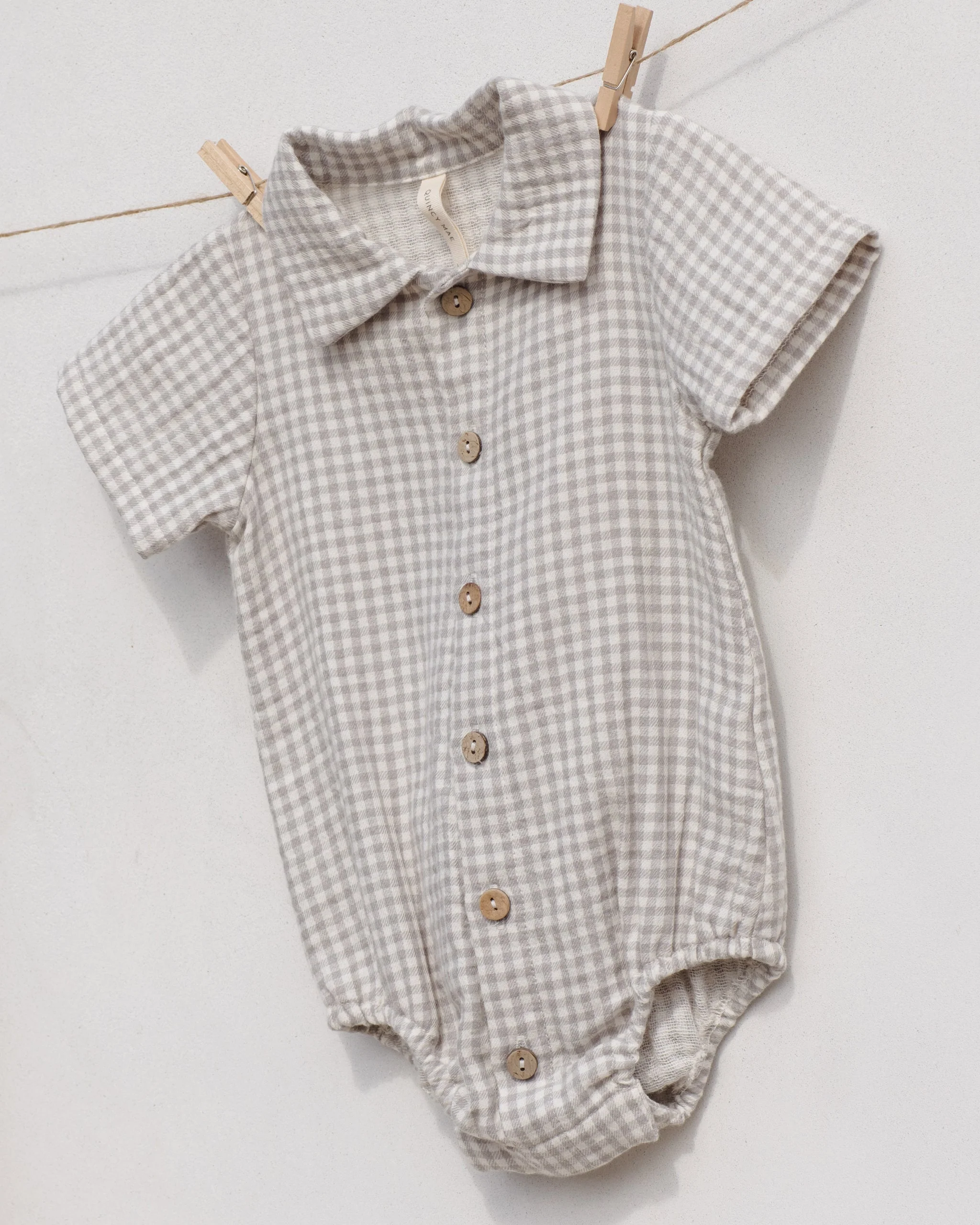 Matteo Romper Sage Gingham - Image 2