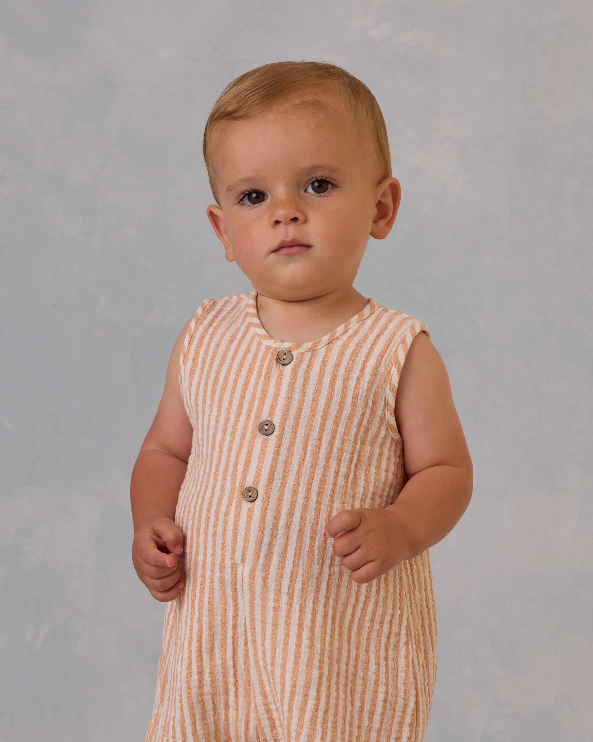Maverick Romper || Grapefruit Stripe - Image 3