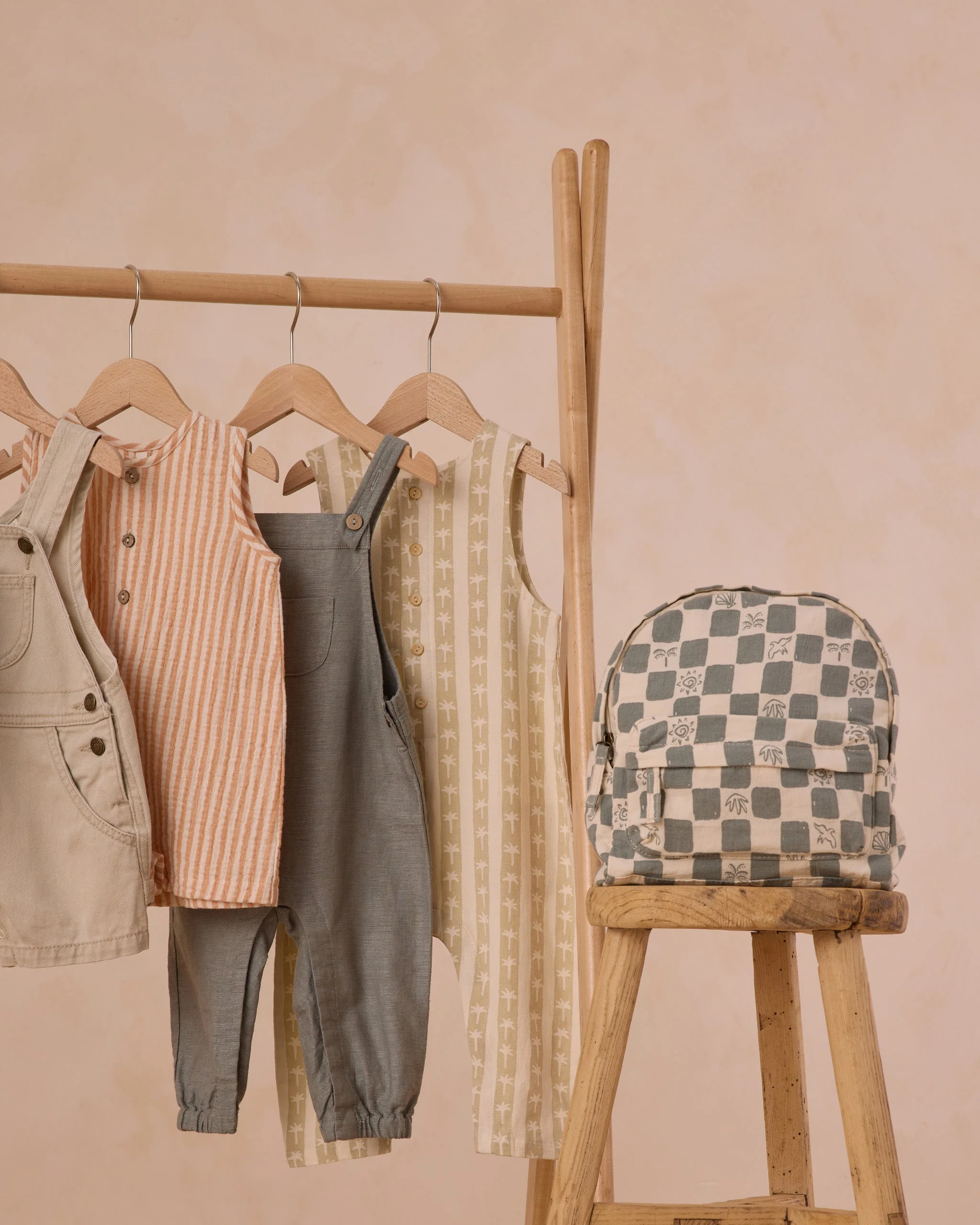 Maverick Romper || Grapefruit Stripe - Image 4