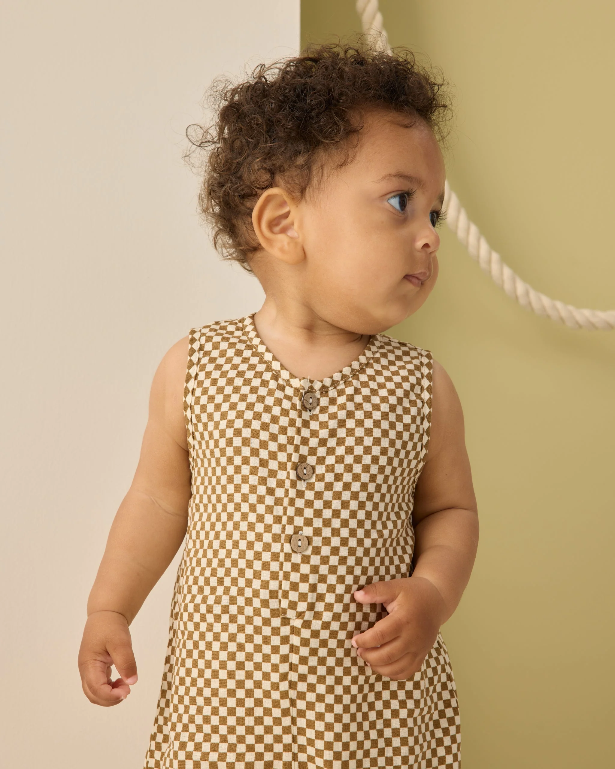 Maverick Romper Ocre Check - Image 3