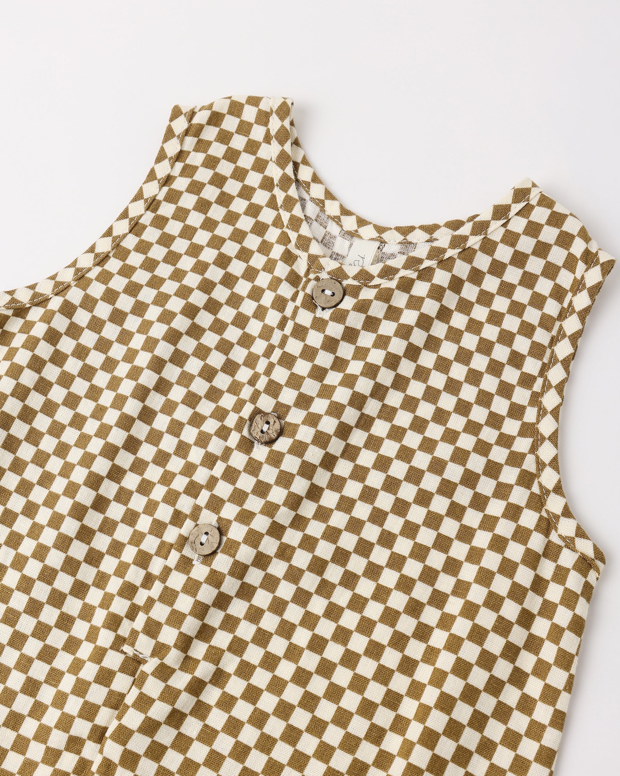 Maverick Romper Ocre Check - Image 6