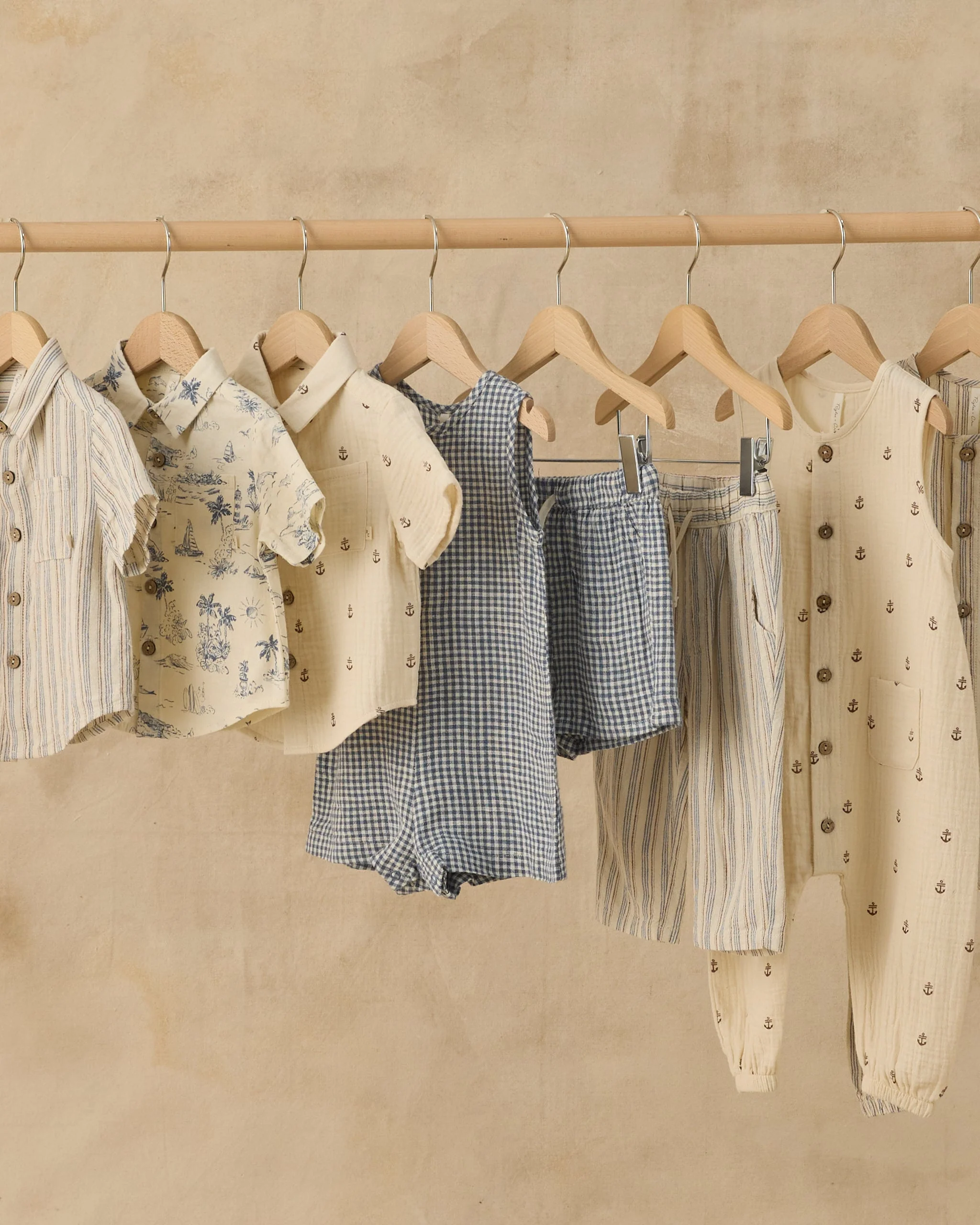 Mavrick Romper Marine Gingham - Image 2