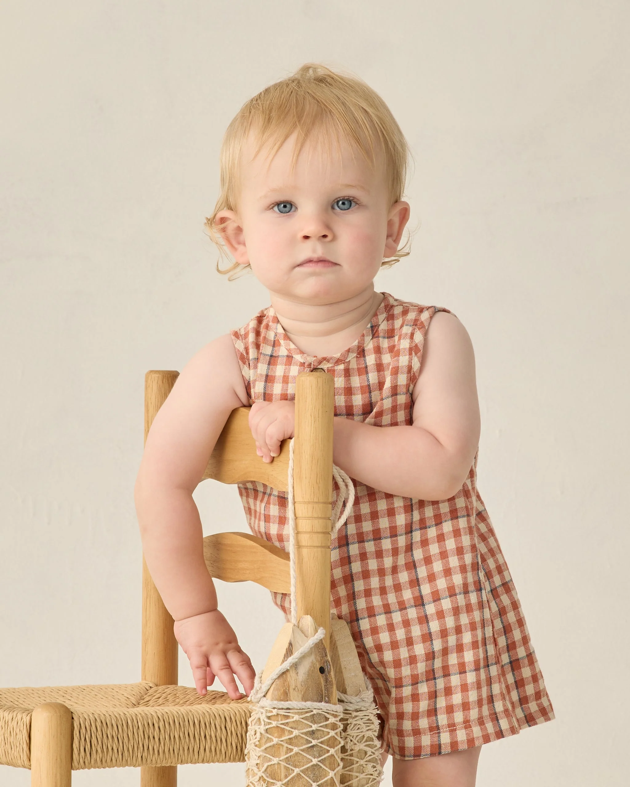 Maverick Romper Poppy Gingham - Image 3