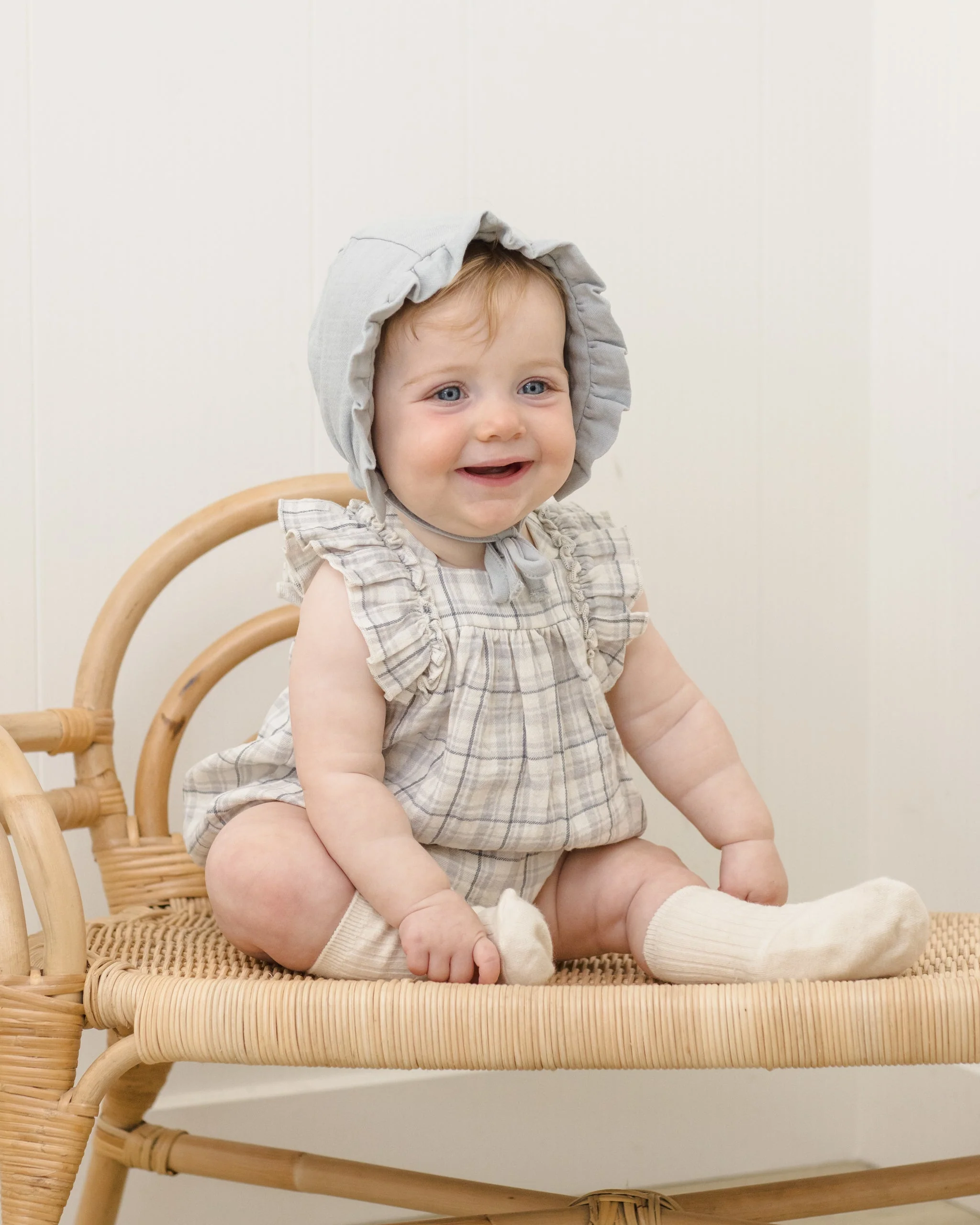 Maya Romper Blue Plaid - Image 3