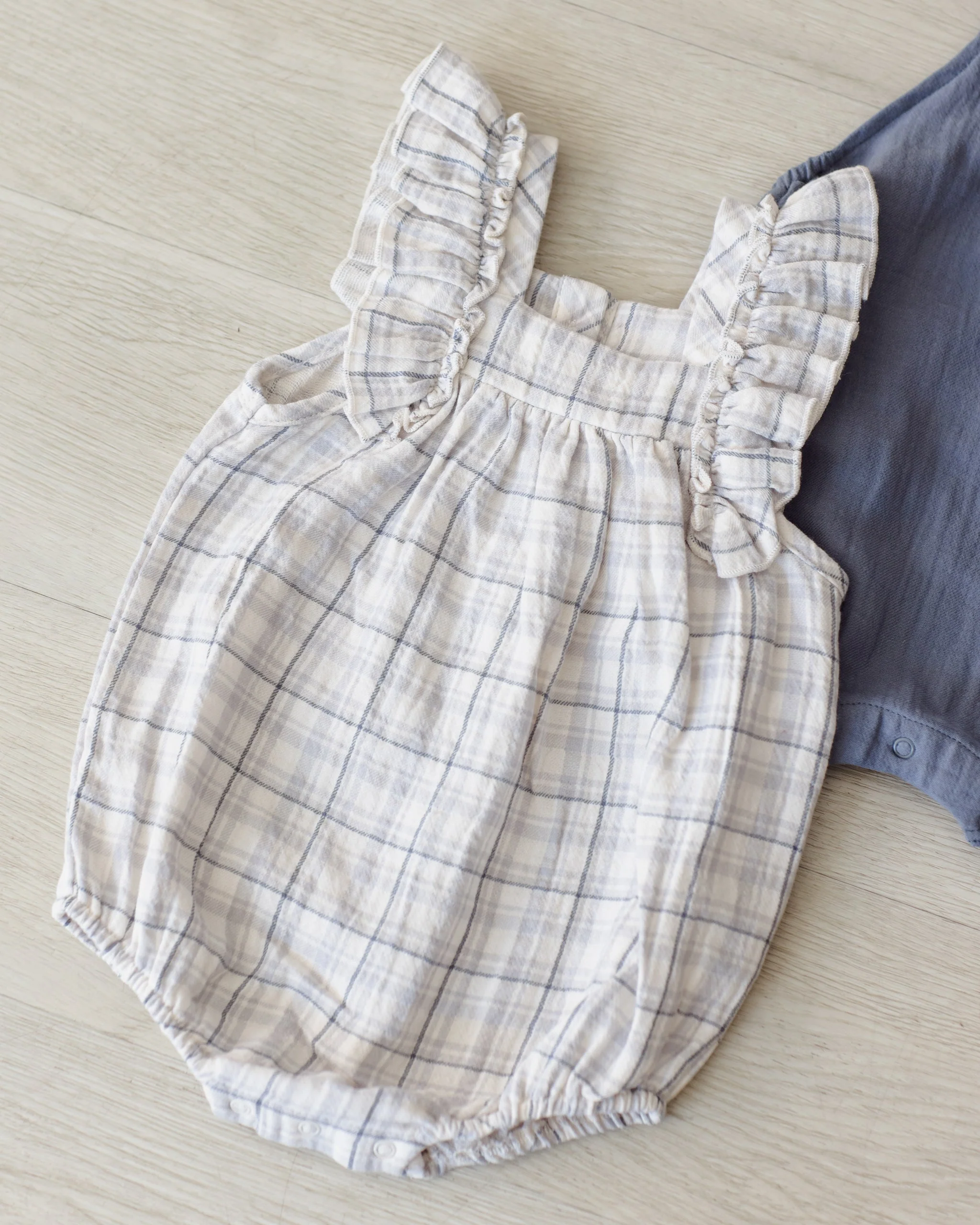 Maya Romper Blue Plaid - Image 5