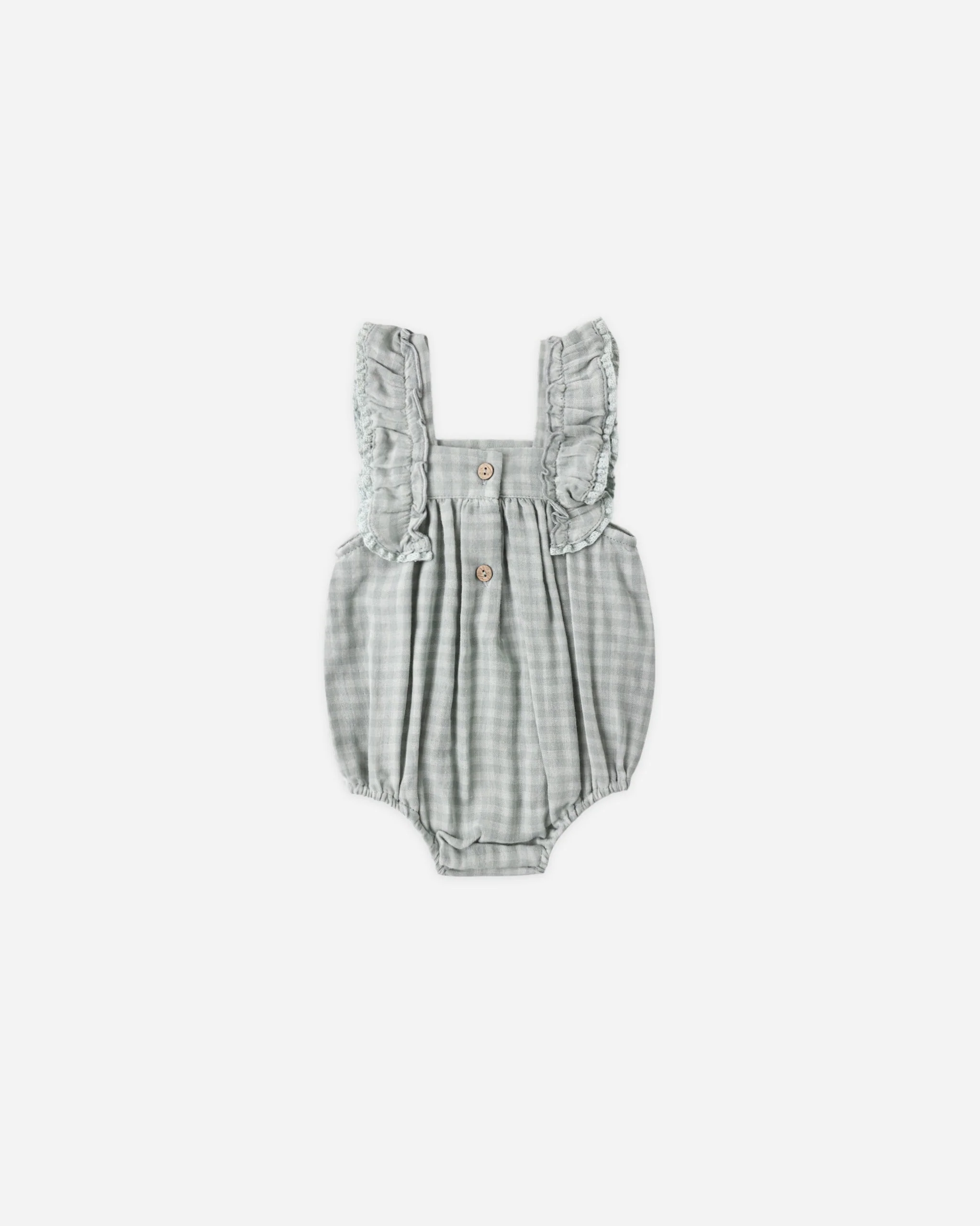 Maya Romper Green Gingham - Image 2
