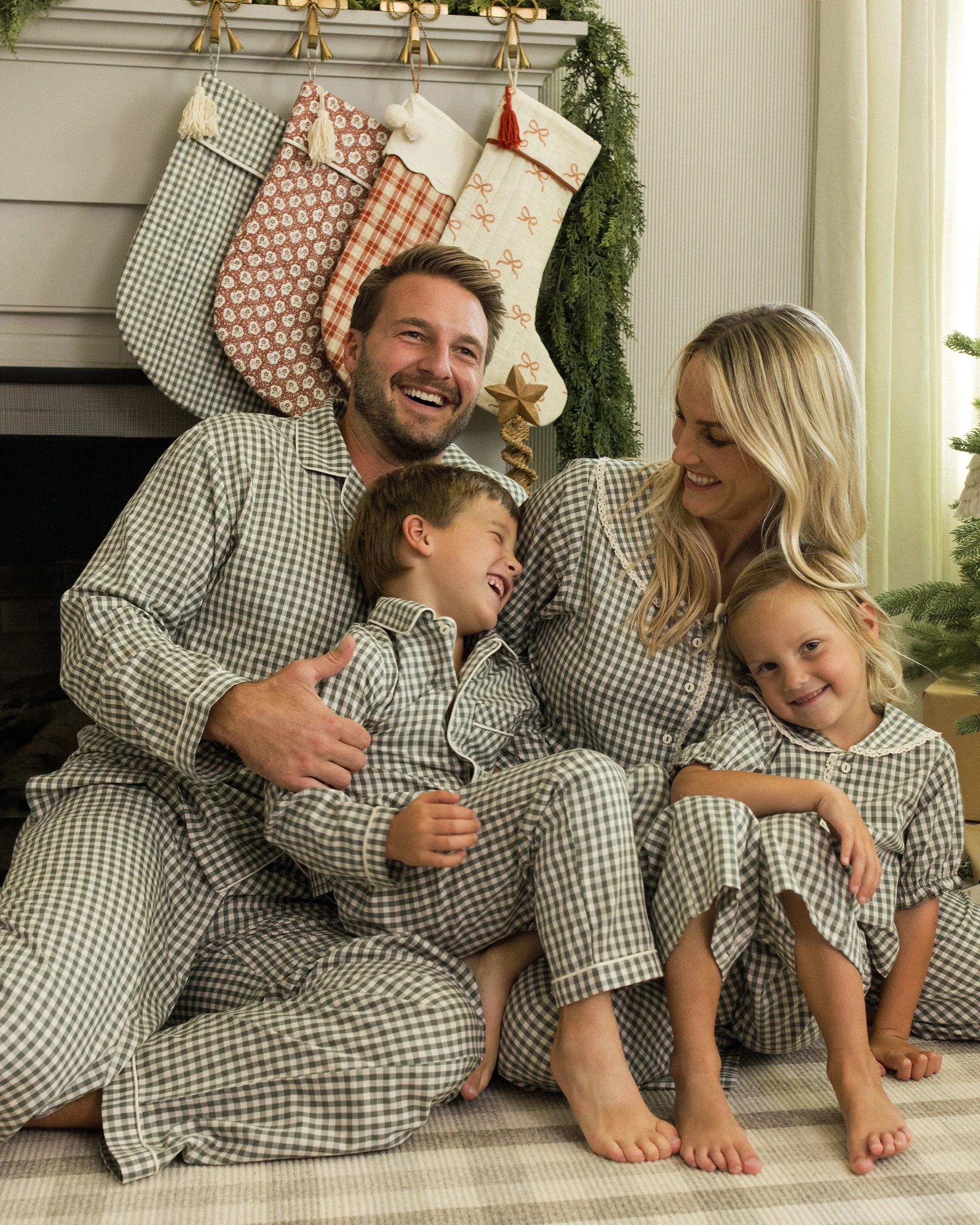 Men's Pajama Top | Evergreen Gingham - Image 3