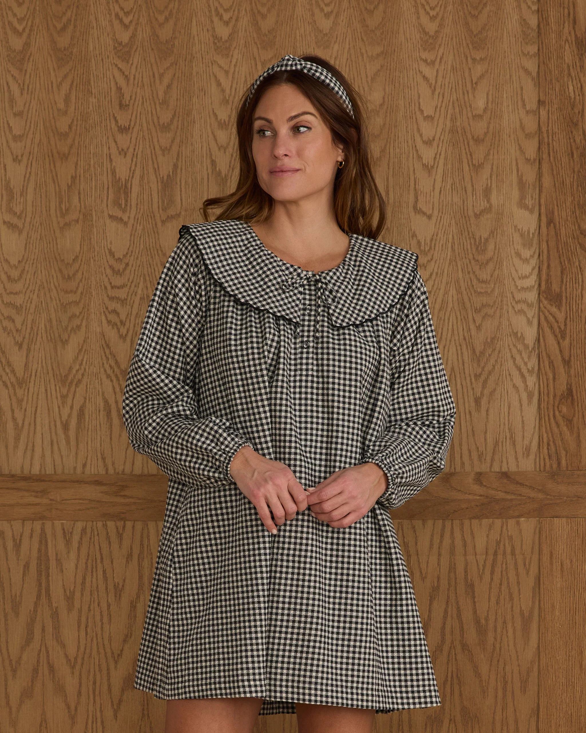 Mini Dress | Black Gingham - Image 6