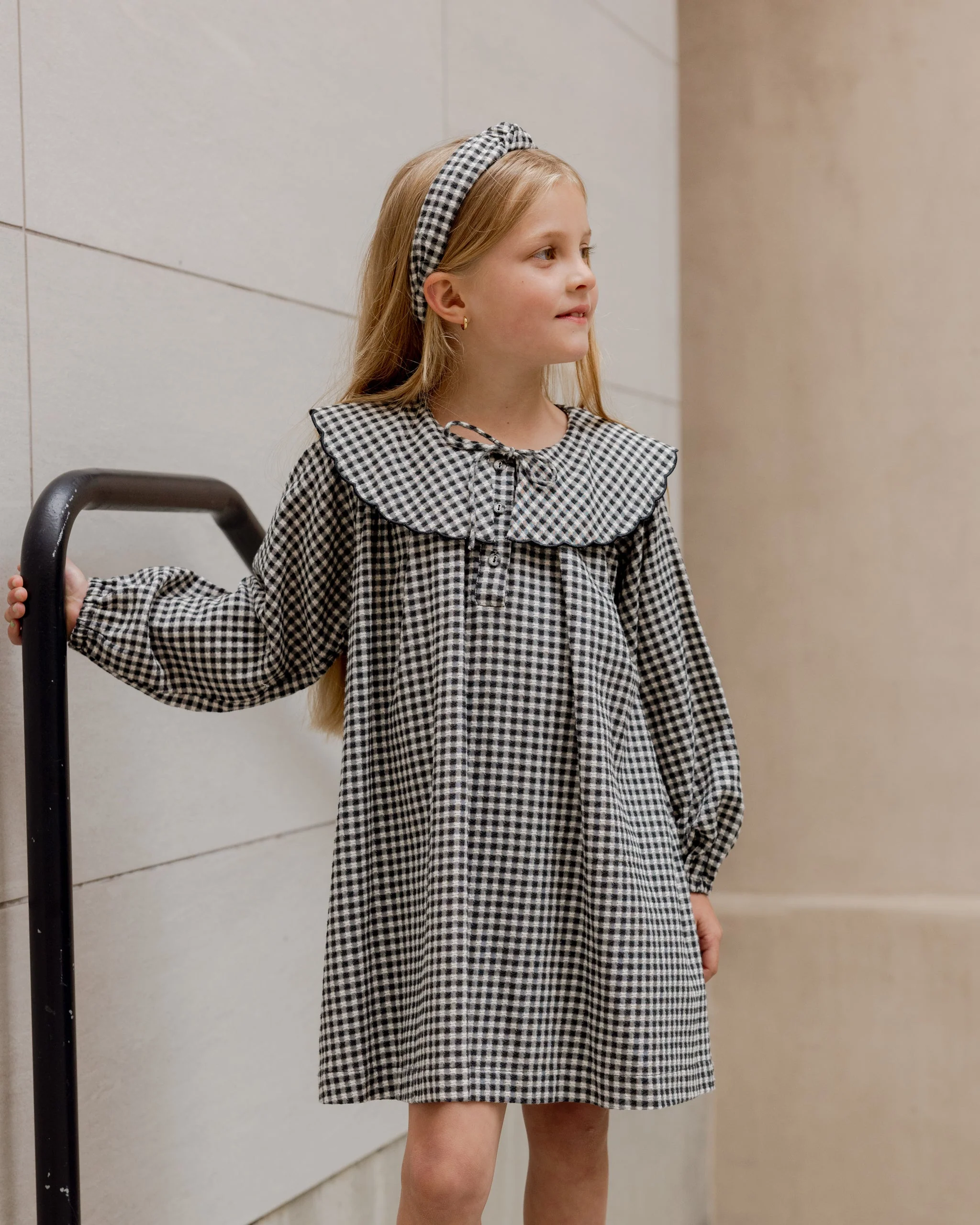 Mini Dress || Black Gingham - Image 3